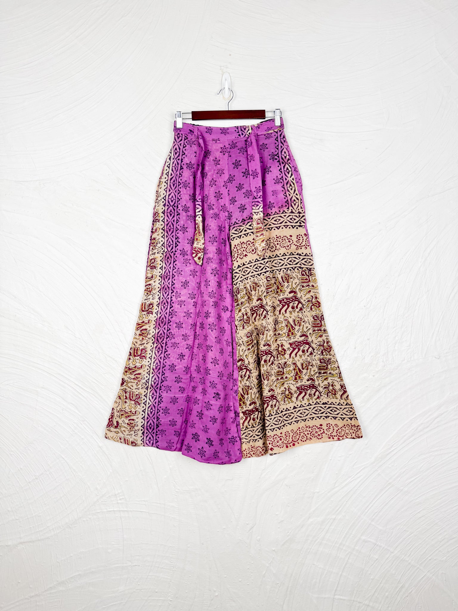 purple abstract print pants - Love Protect Sustain