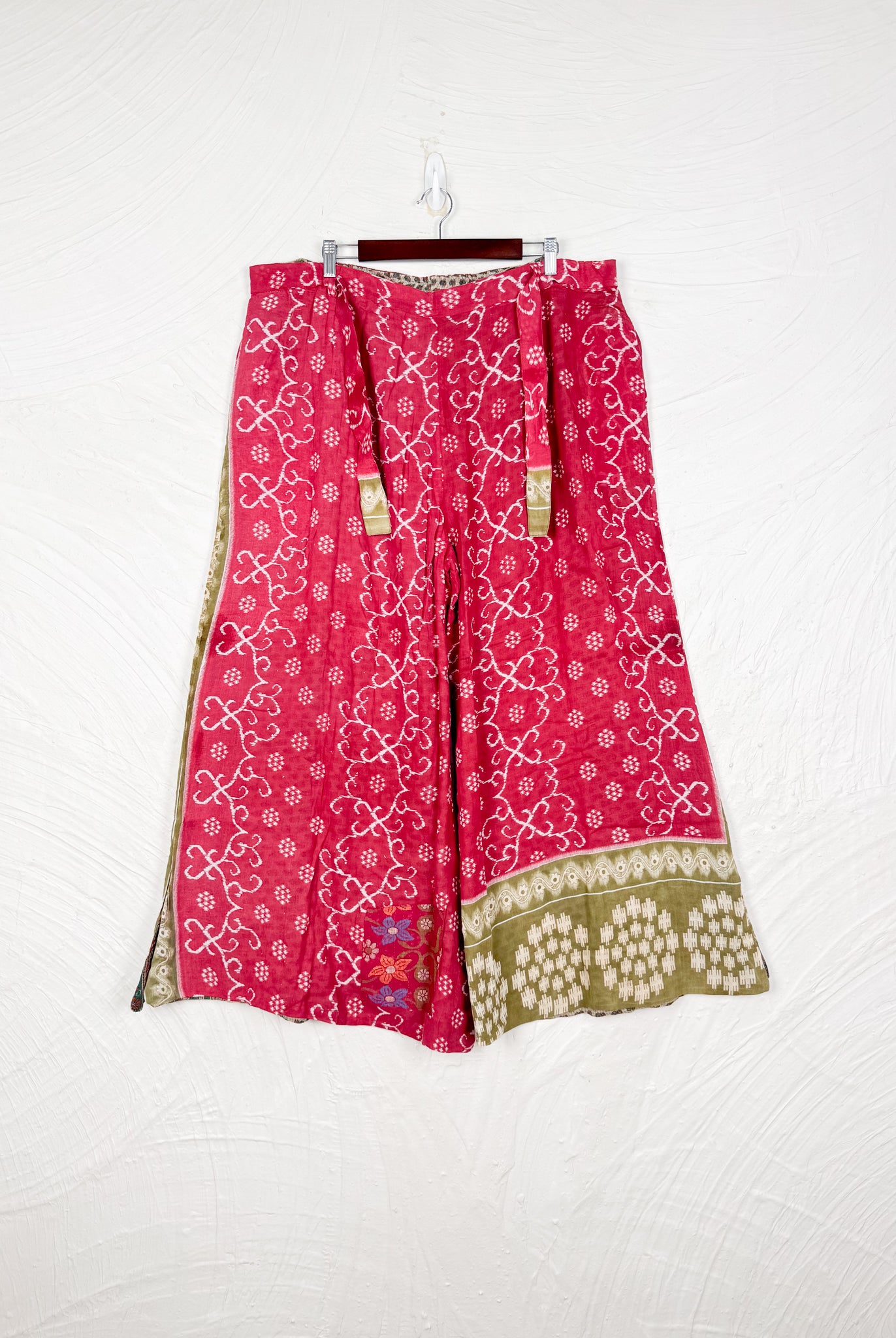 red abstract pants - Love Protect Sustain