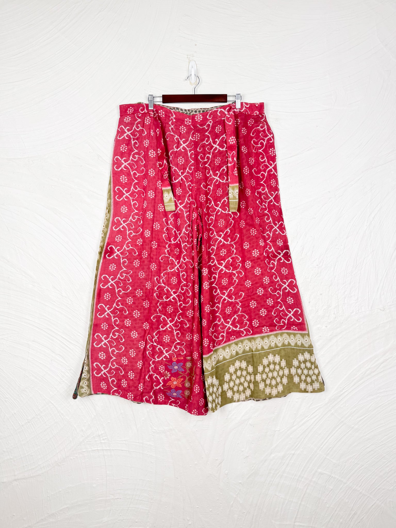 red abstract pants - Love Protect Sustain