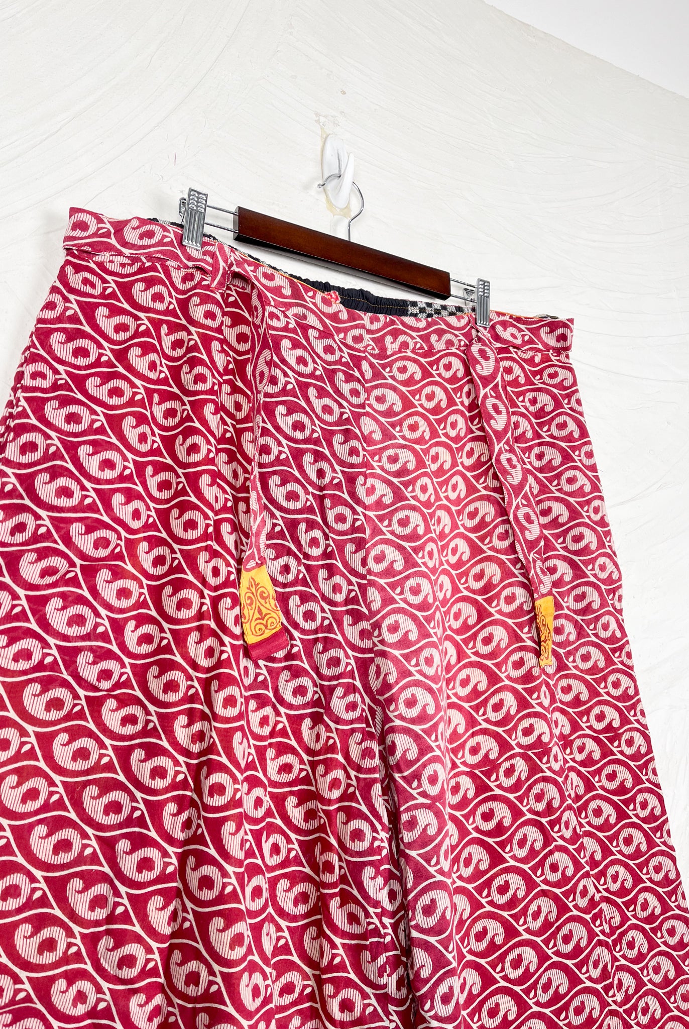 red cotton printed pant - Love Protect Sustain