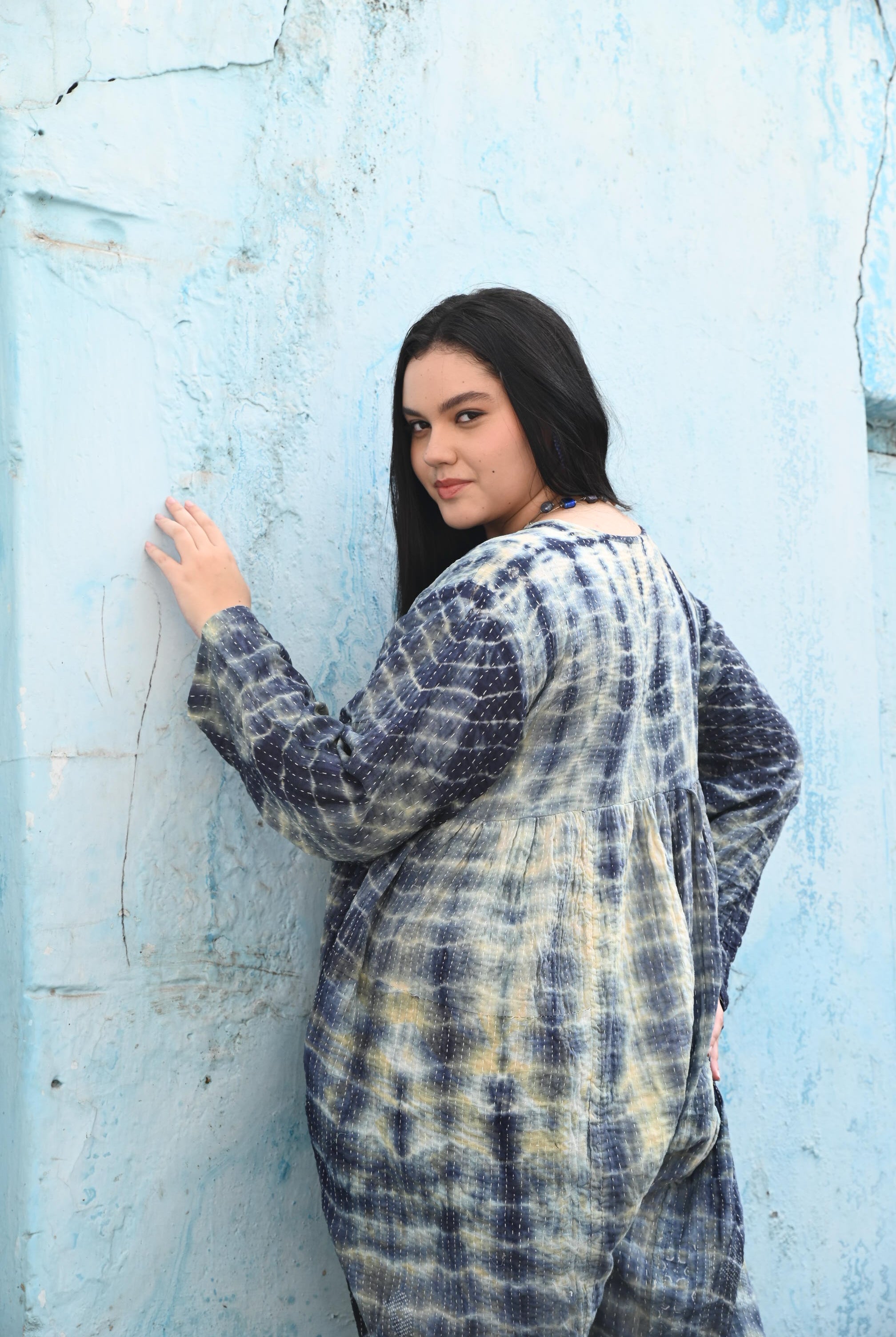 relaxed fit kantha jumpsuit - Love Protect Sustain