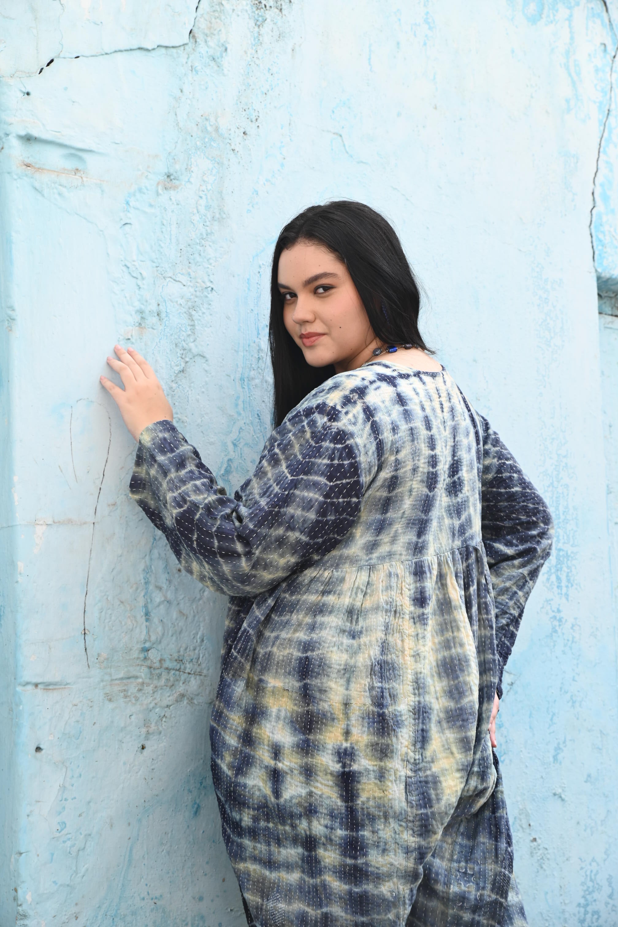 relaxed fit kantha jumpsuit - Love Protect Sustain