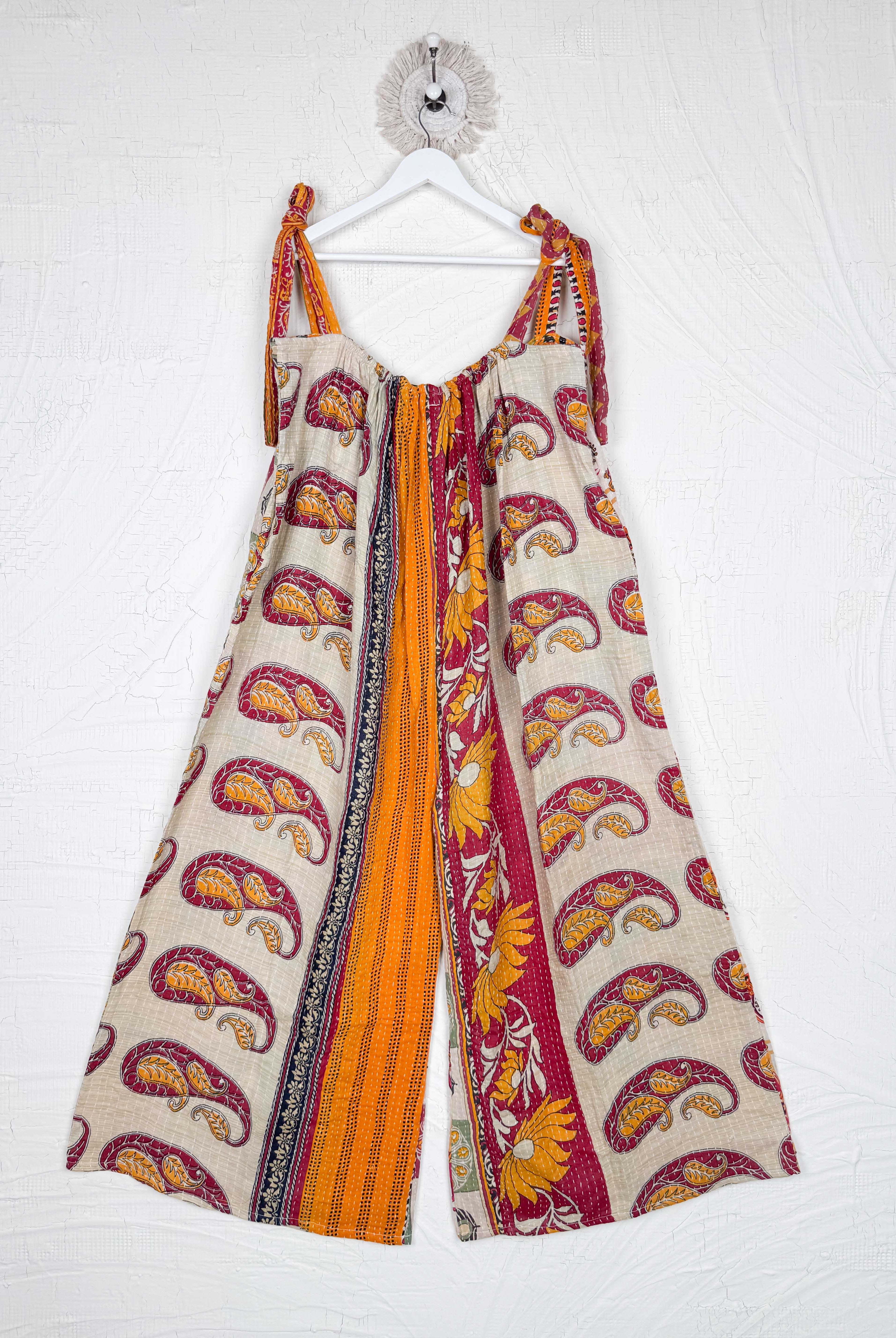 retro kantha jumpsuit - Love Protect Sustain