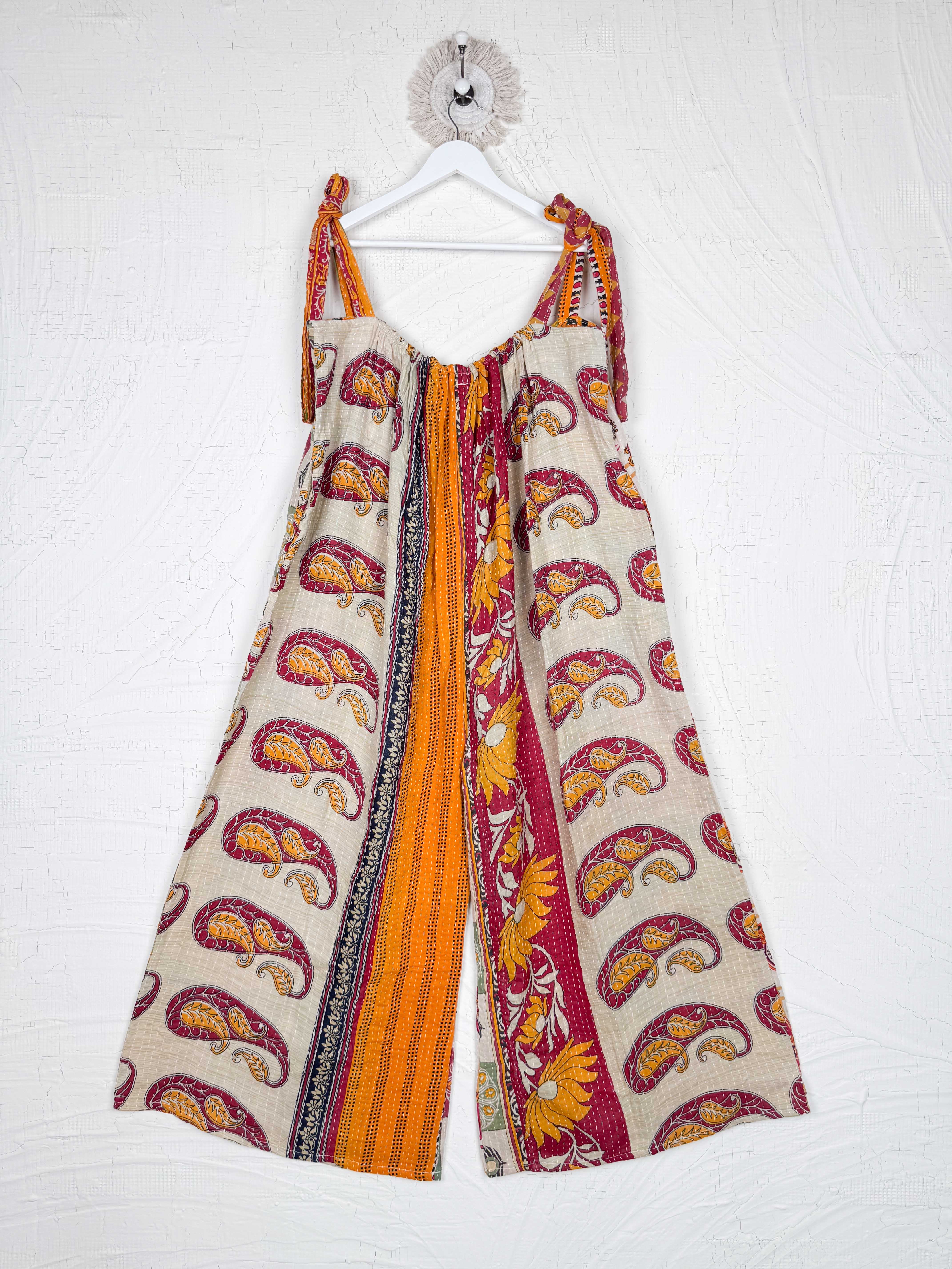 retro kantha jumpsuit - Love Protect Sustain