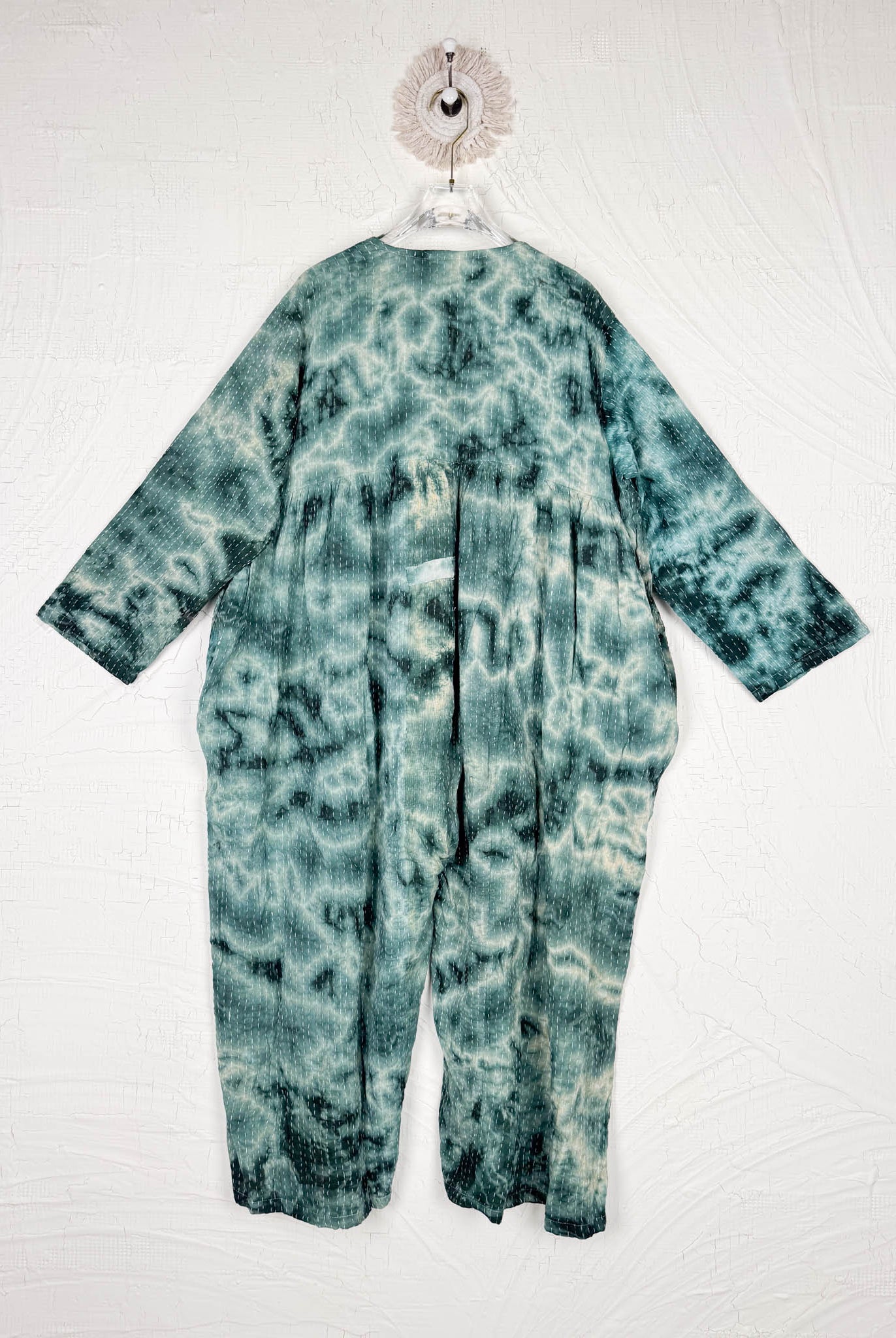 retro tie dye cropped jumpsuit - Love Protect Sustain