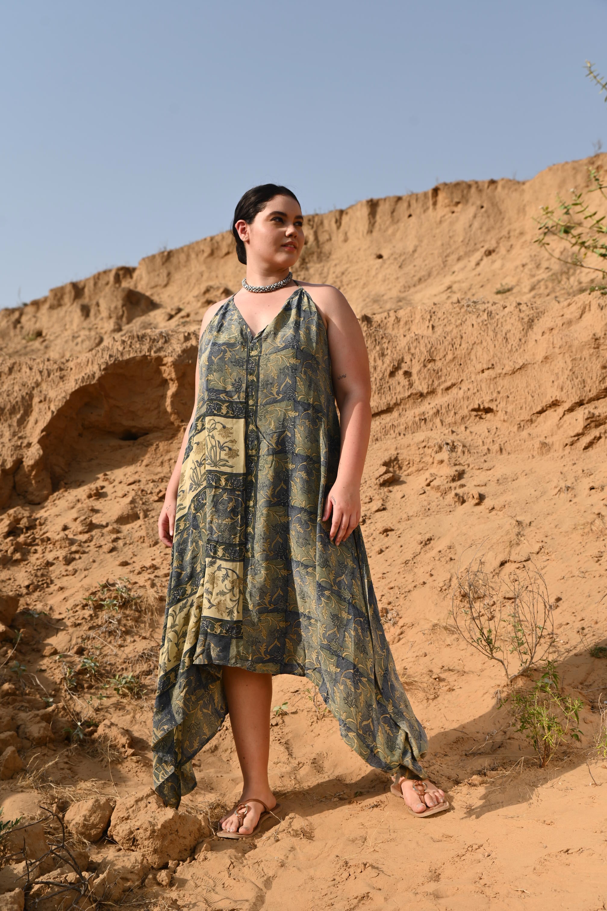 silk vintage dress - Love Protect Sustain