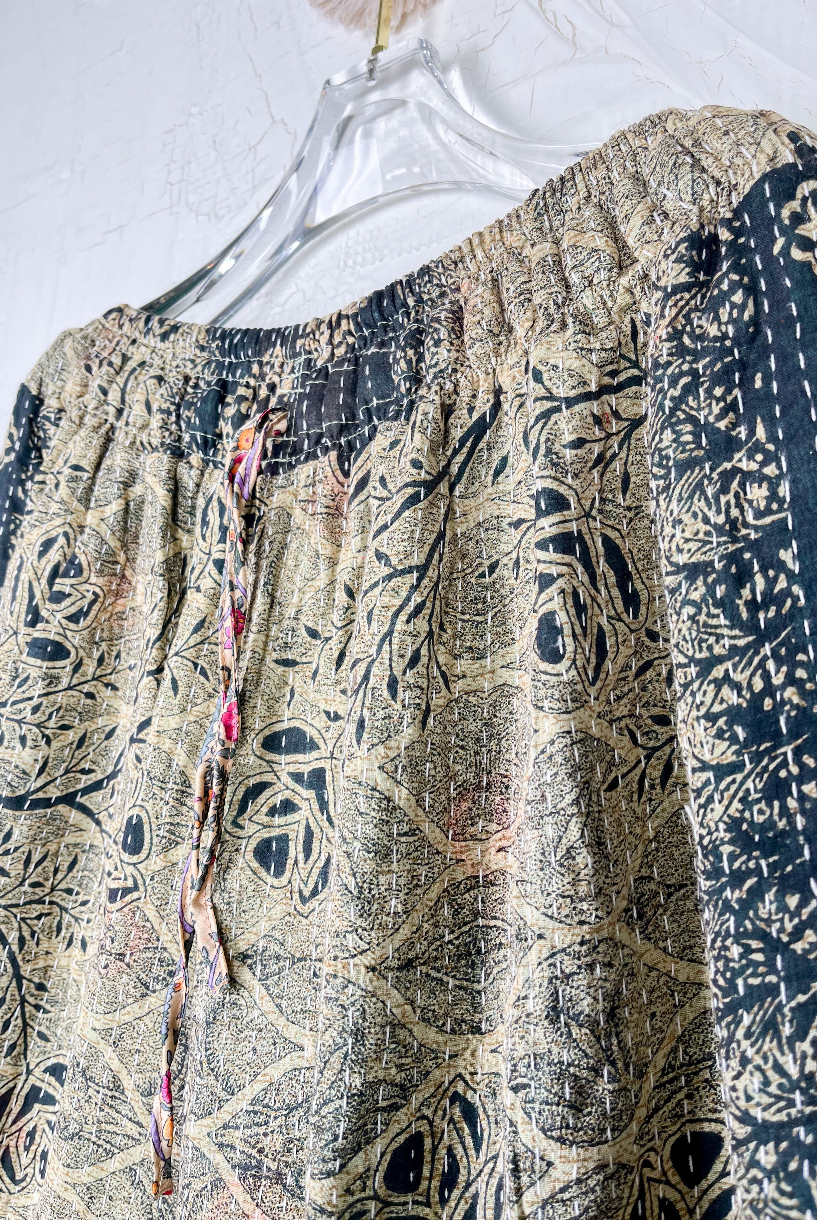 silk frilled Pajama Pants - Love Protect Sustain