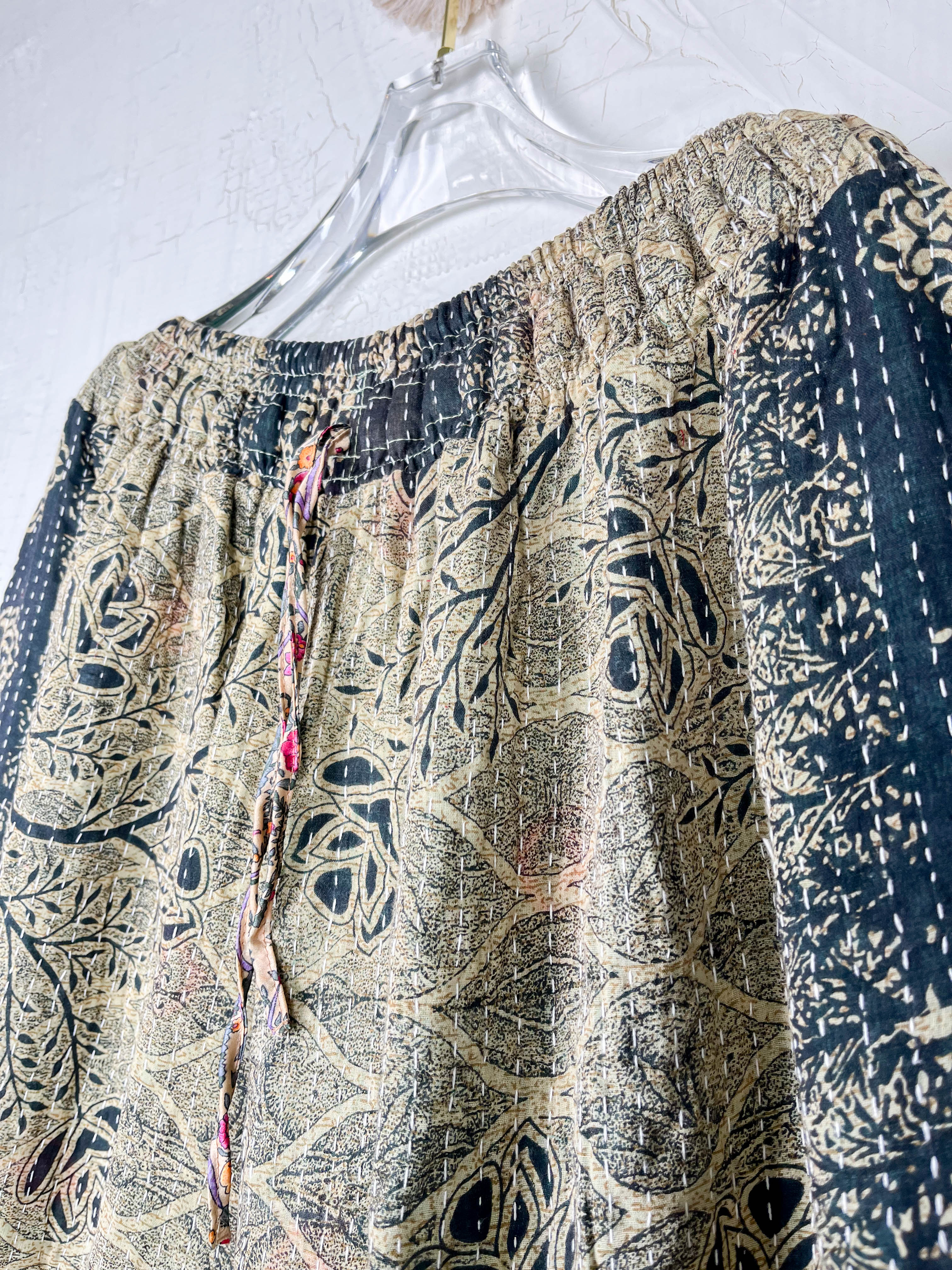 silk frilled Pajama Pants - Love Protect Sustain