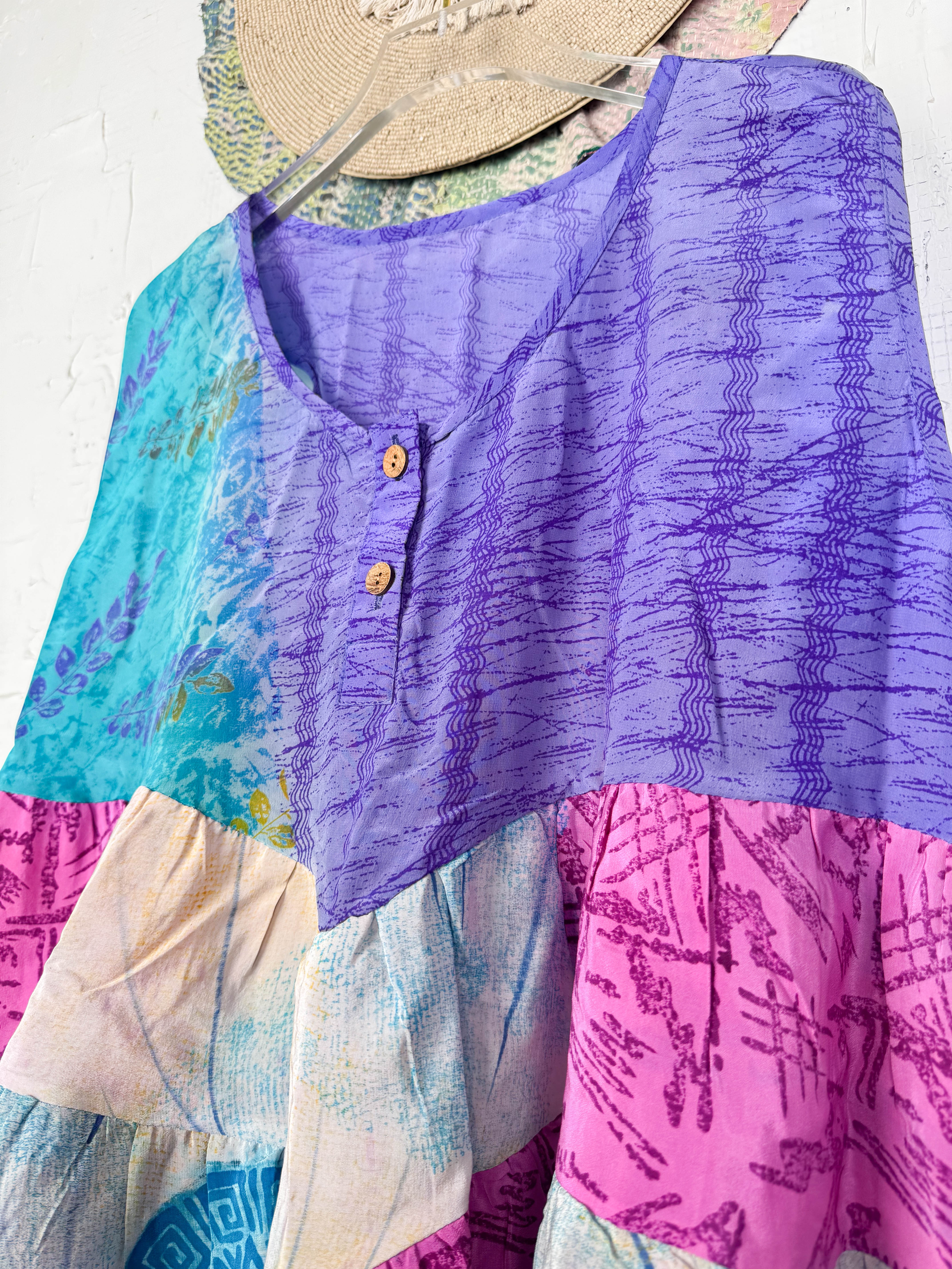 summer crepe silk top - Love Protect Sustain