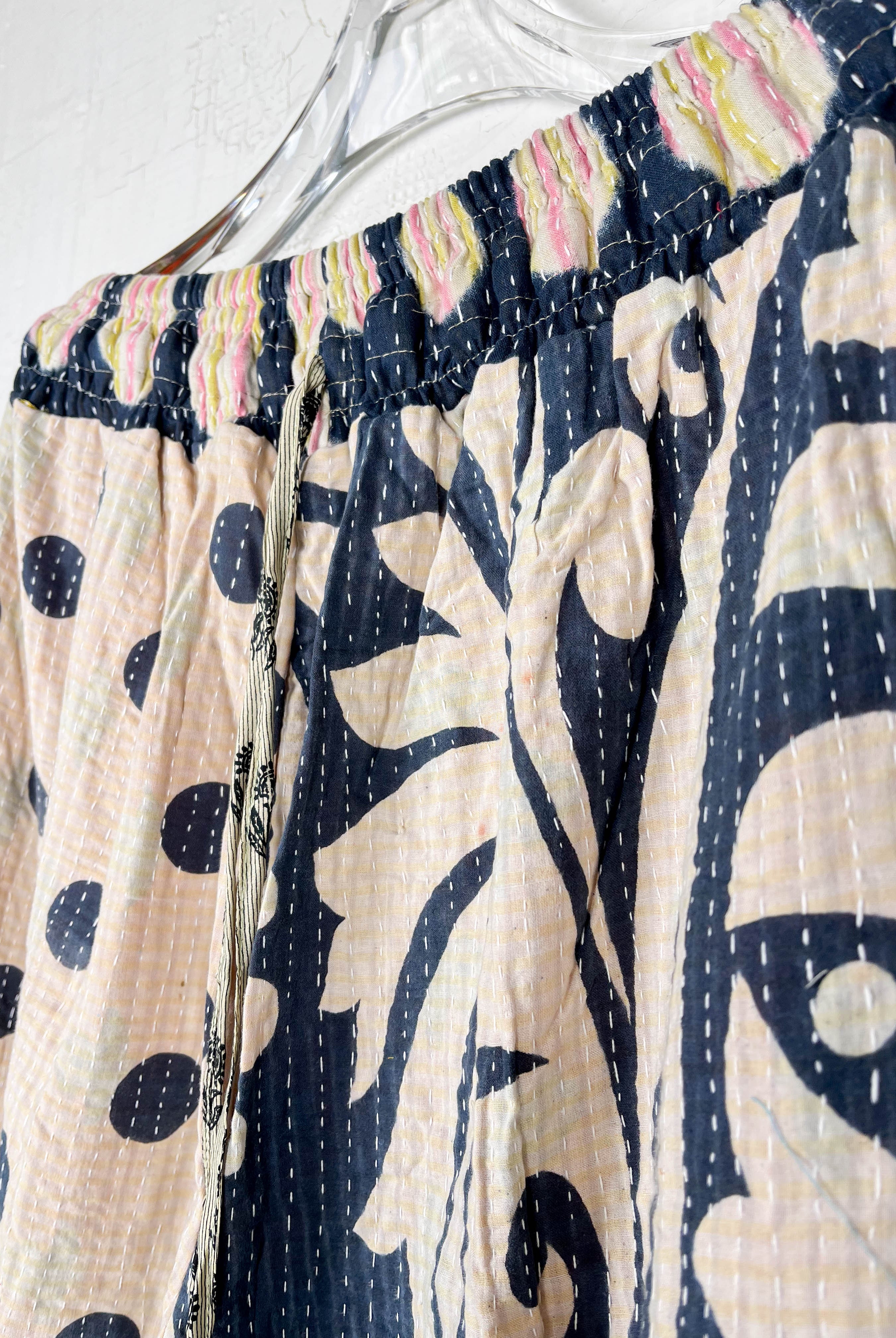 upcycled kantha Ruffle Pants - Love Protect Sustain
