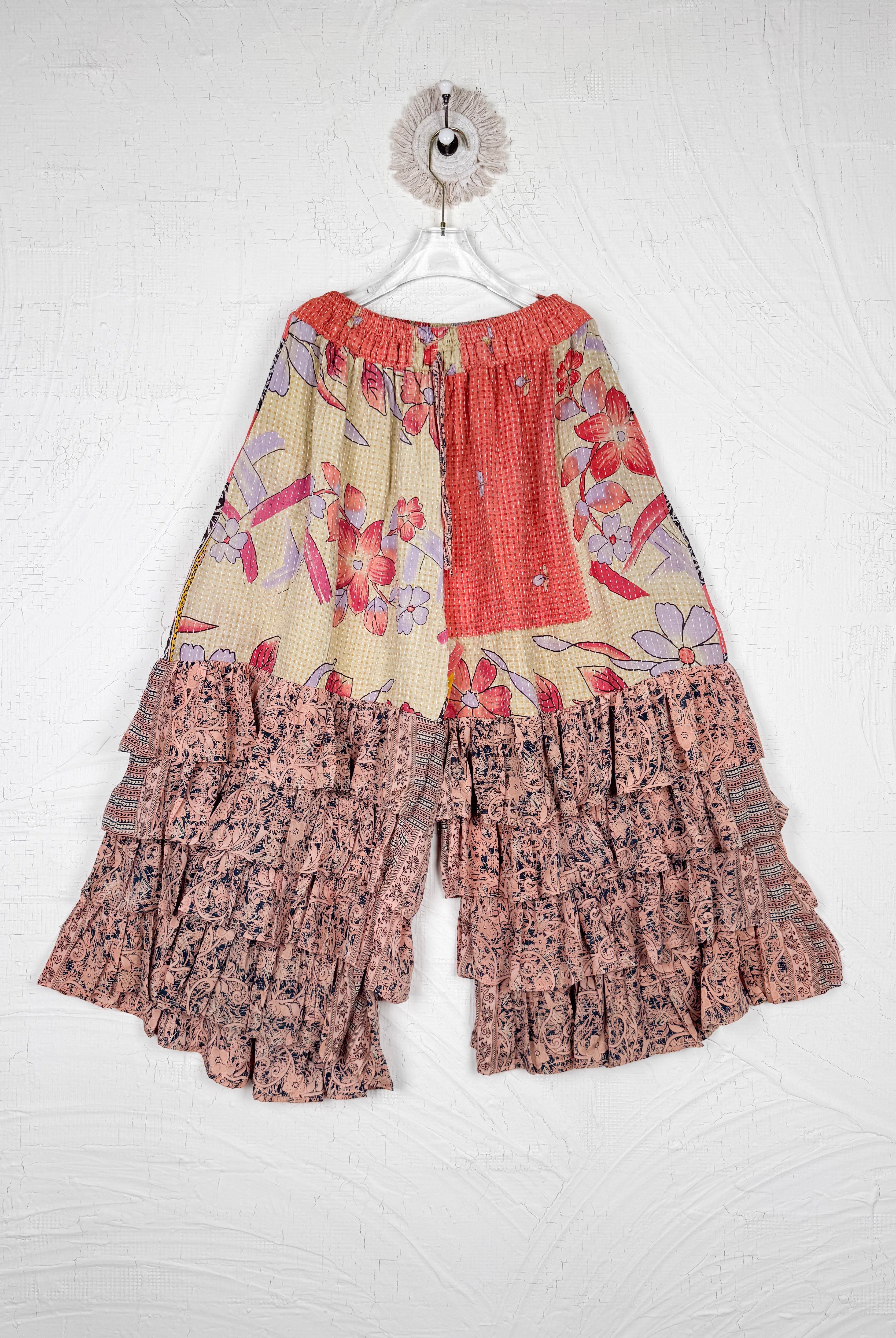 upcycled kantha ruffle clothing - Love Protect Sustain