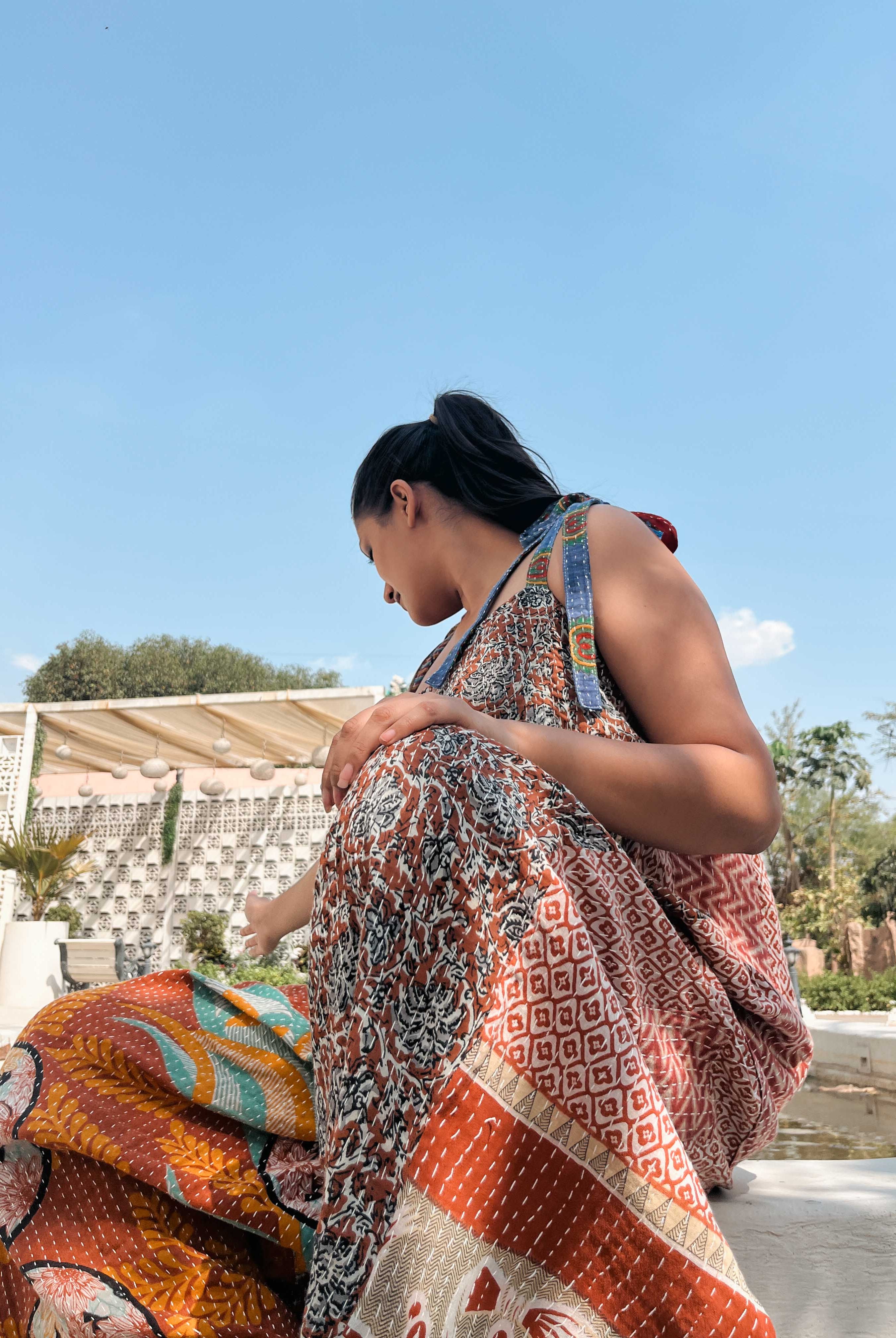 vintage boho kantha jumpsuit - Love Protect Sustain