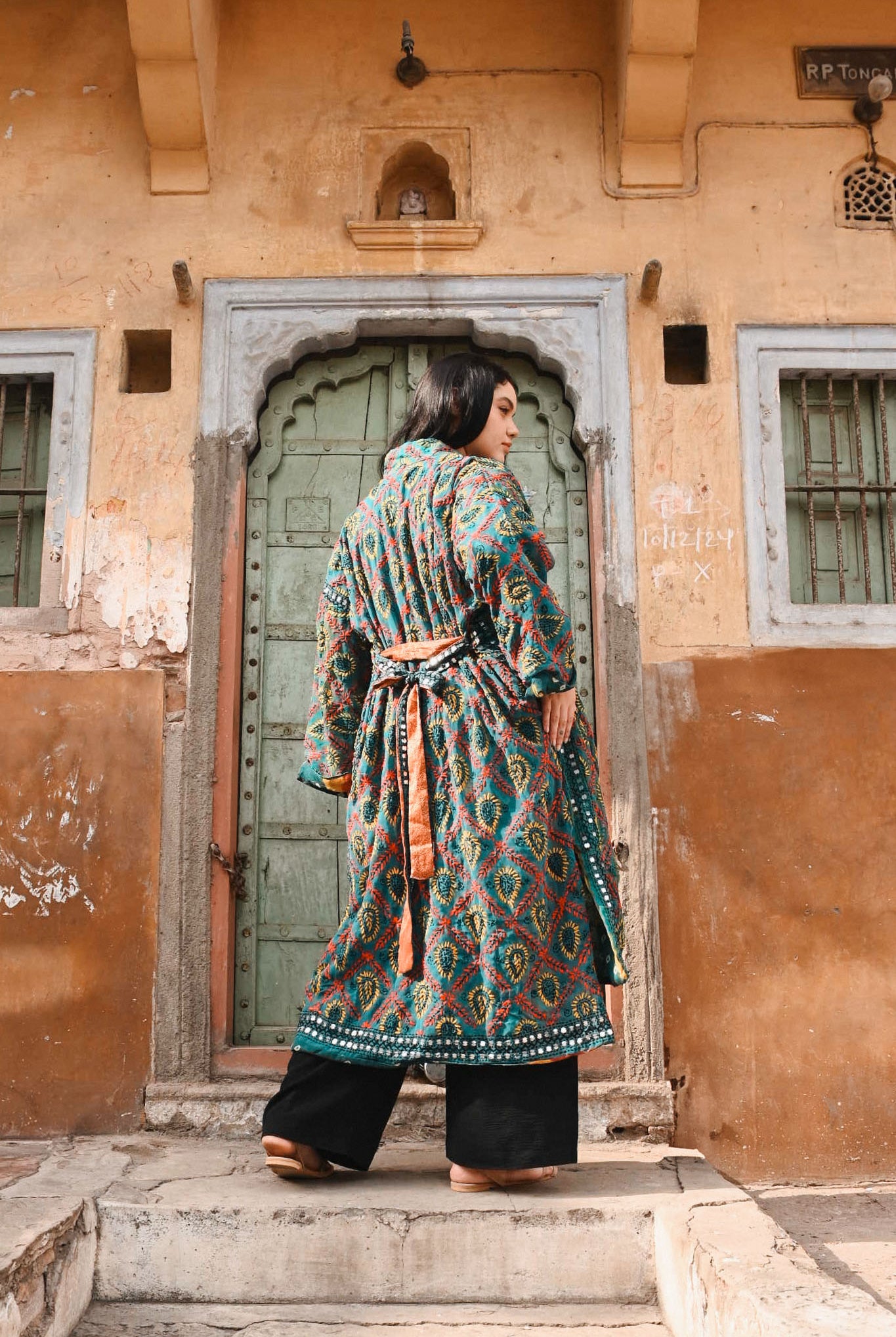 vintage embroidery women kimono