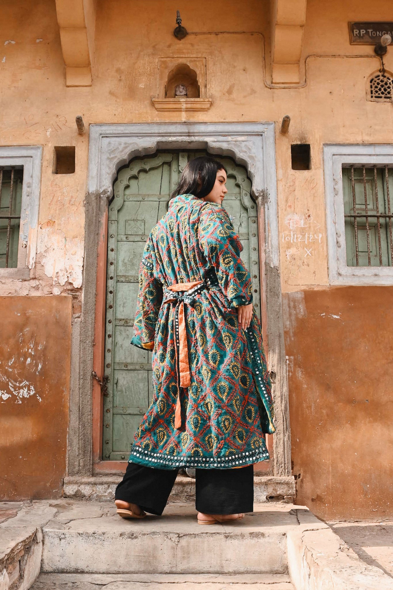 vintage embroidery women kimono