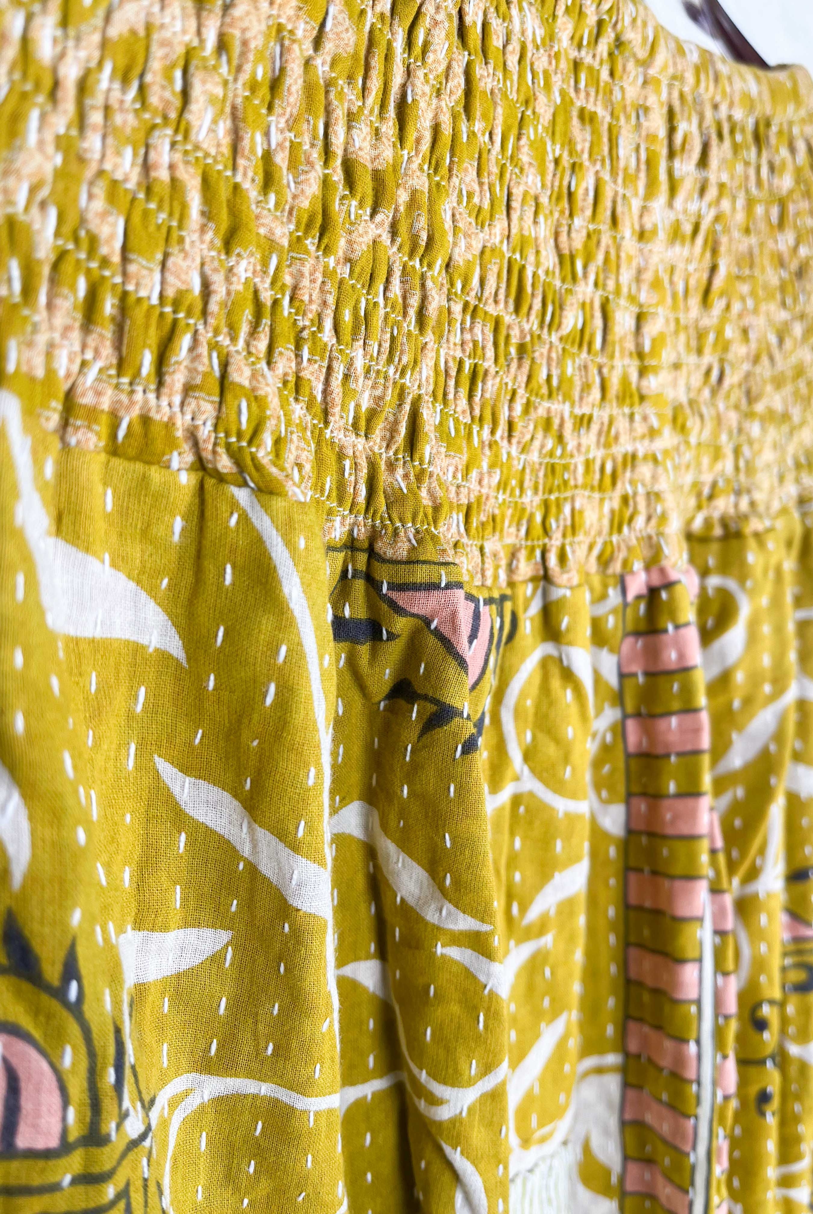 vintage kantha boho skirt - Love Protect Sustain