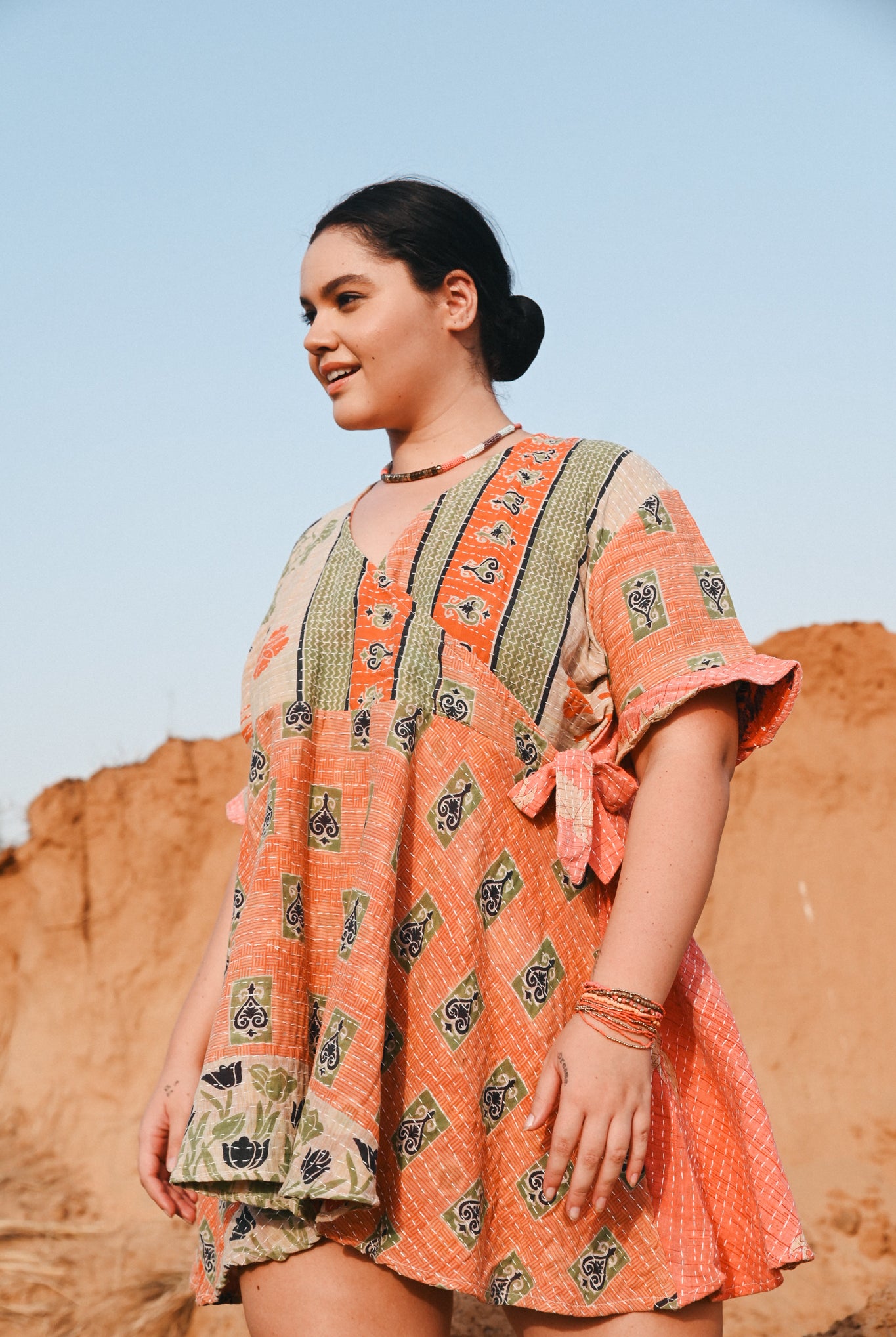 vintage kantha floral dress - Love Protect Sustain