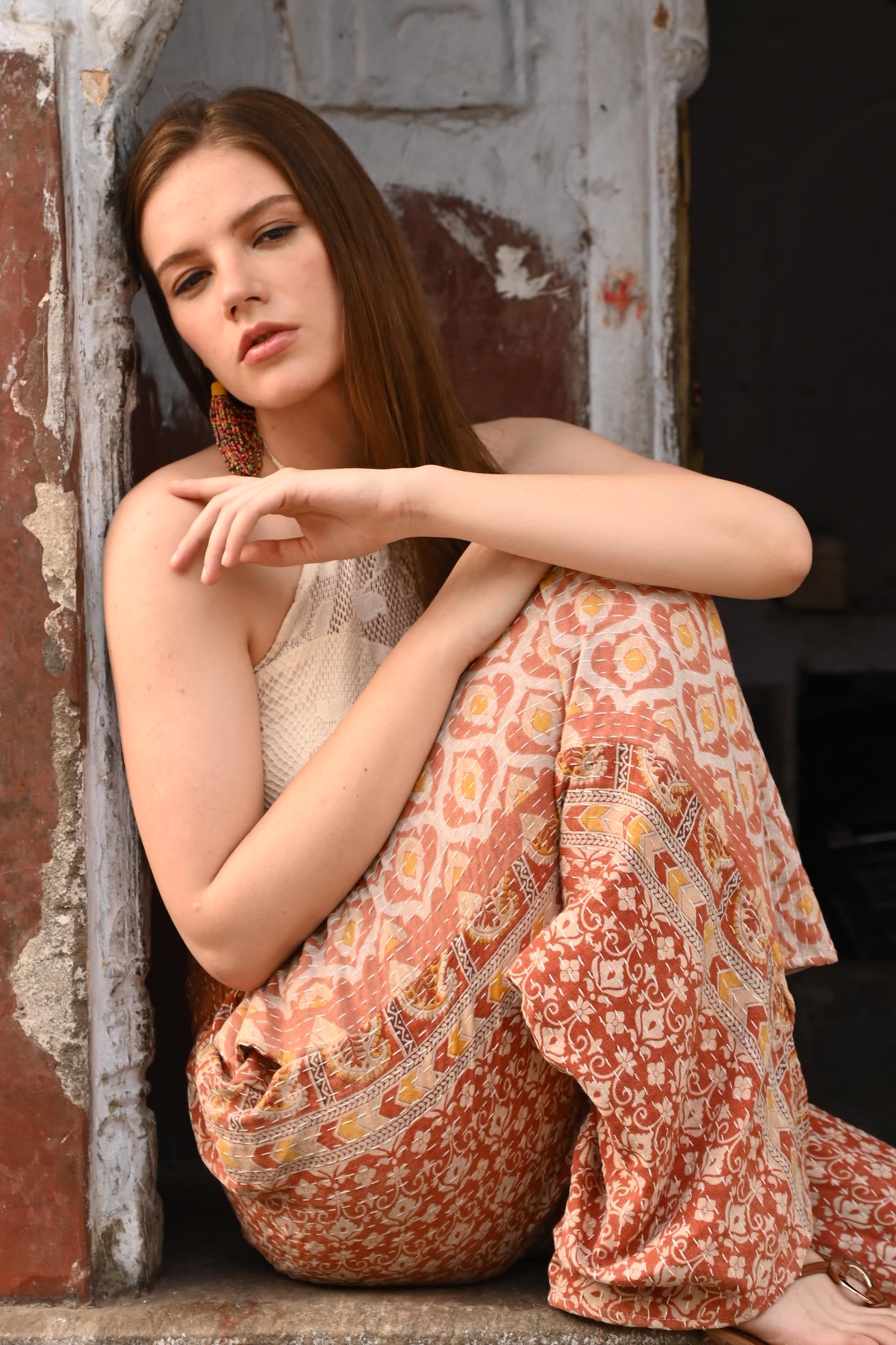 vintage kantha lounge pants - Love Protect Sustain