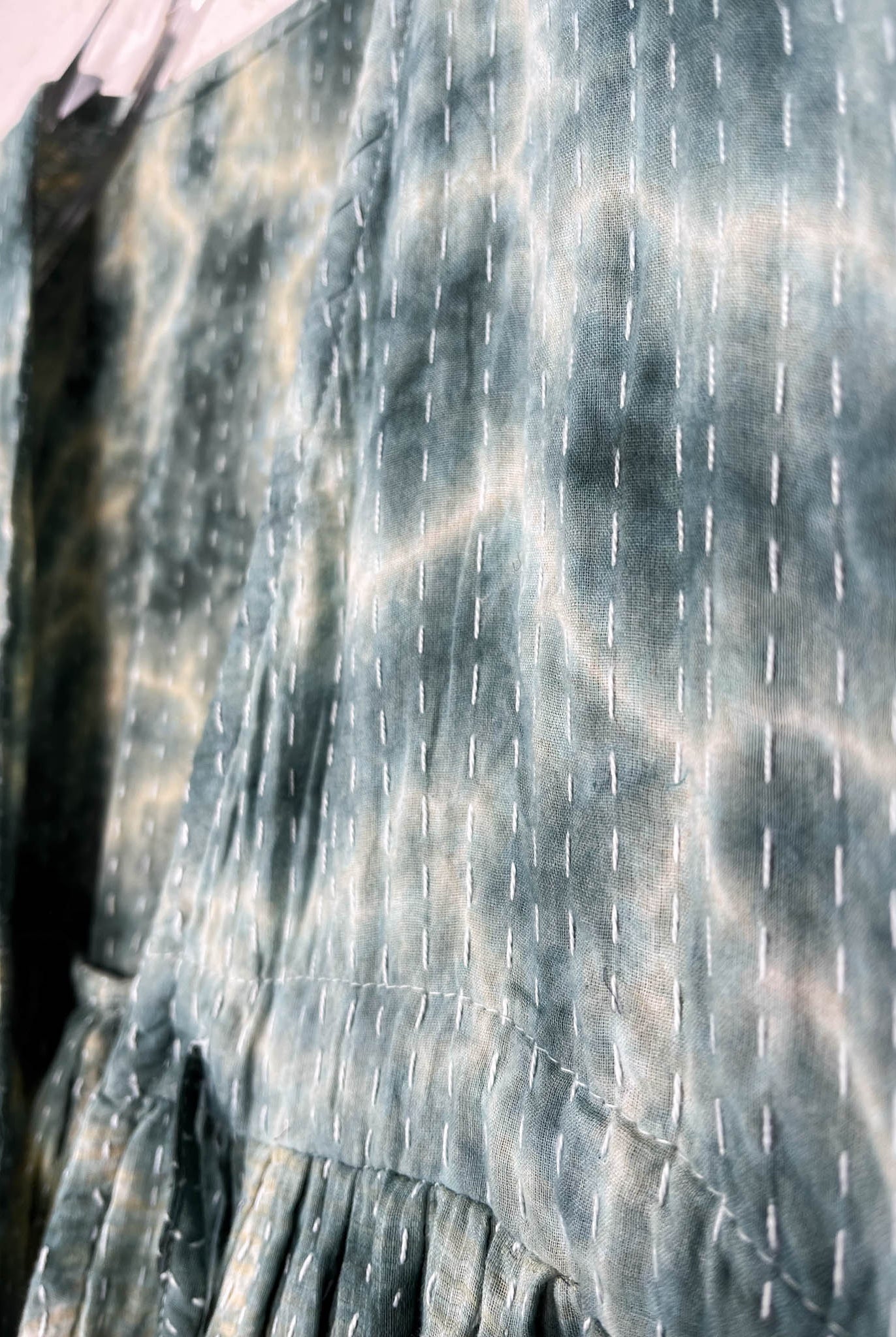 vintage kantha tie dye cropped jumpsuit - Love Protect Sustain