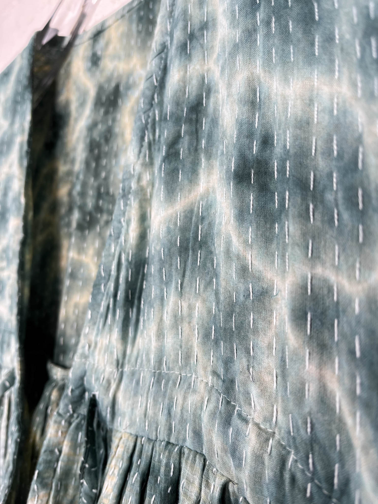 vintage kantha tie dye cropped jumpsuit - Love Protect Sustain