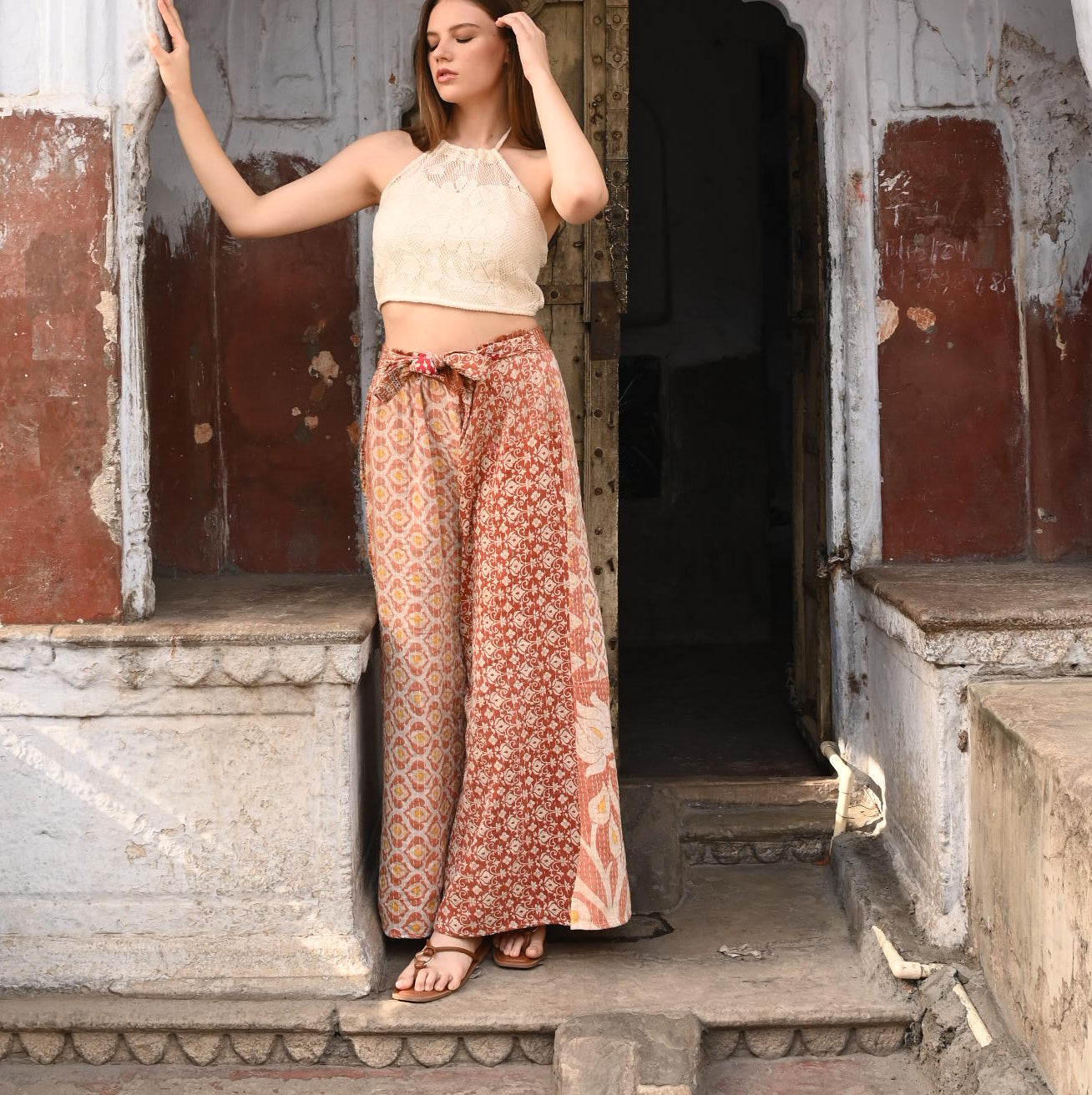 vintage kantha women pants - Love Protect Sustain