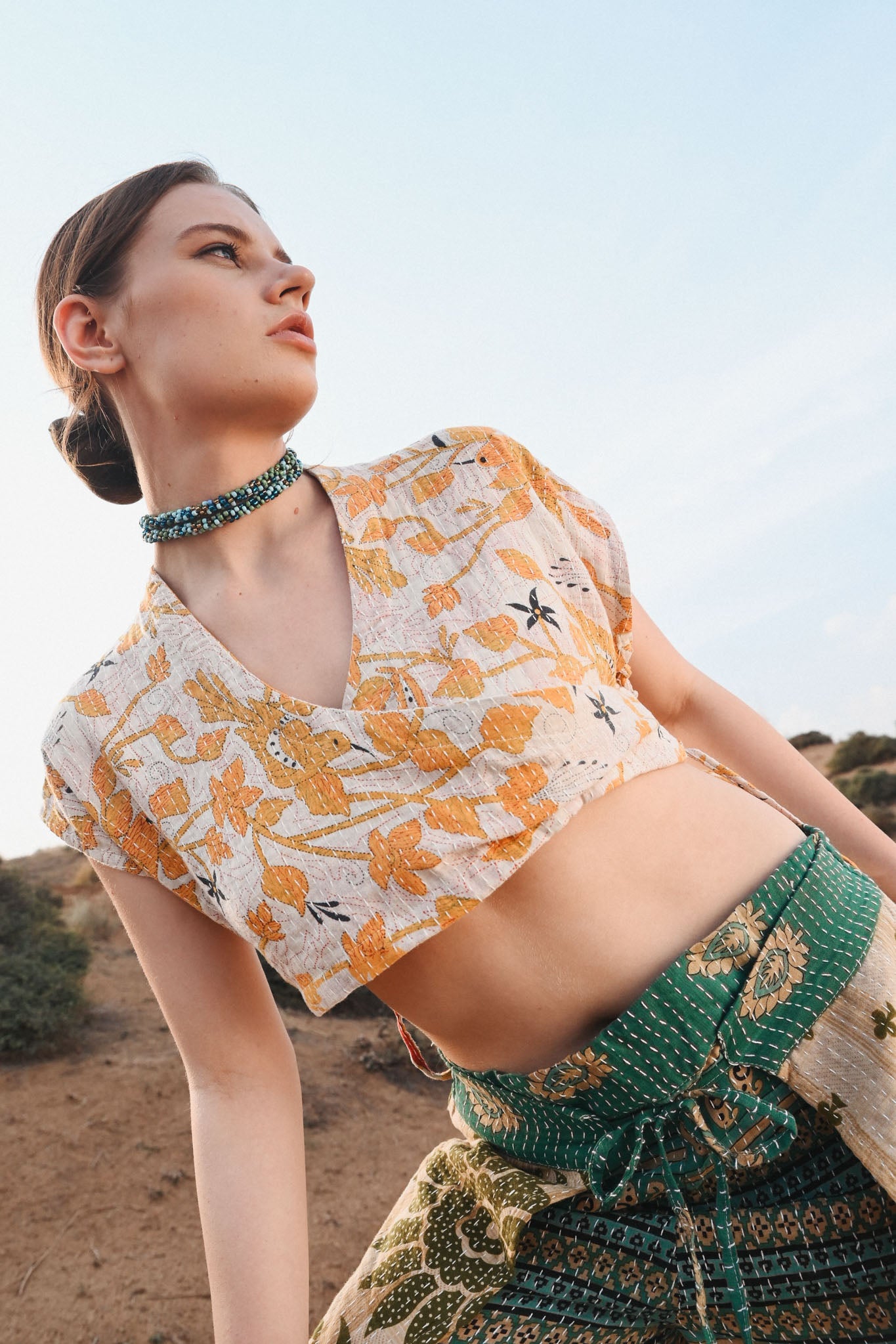 vintage mini cropped top - Love Protect Sustain