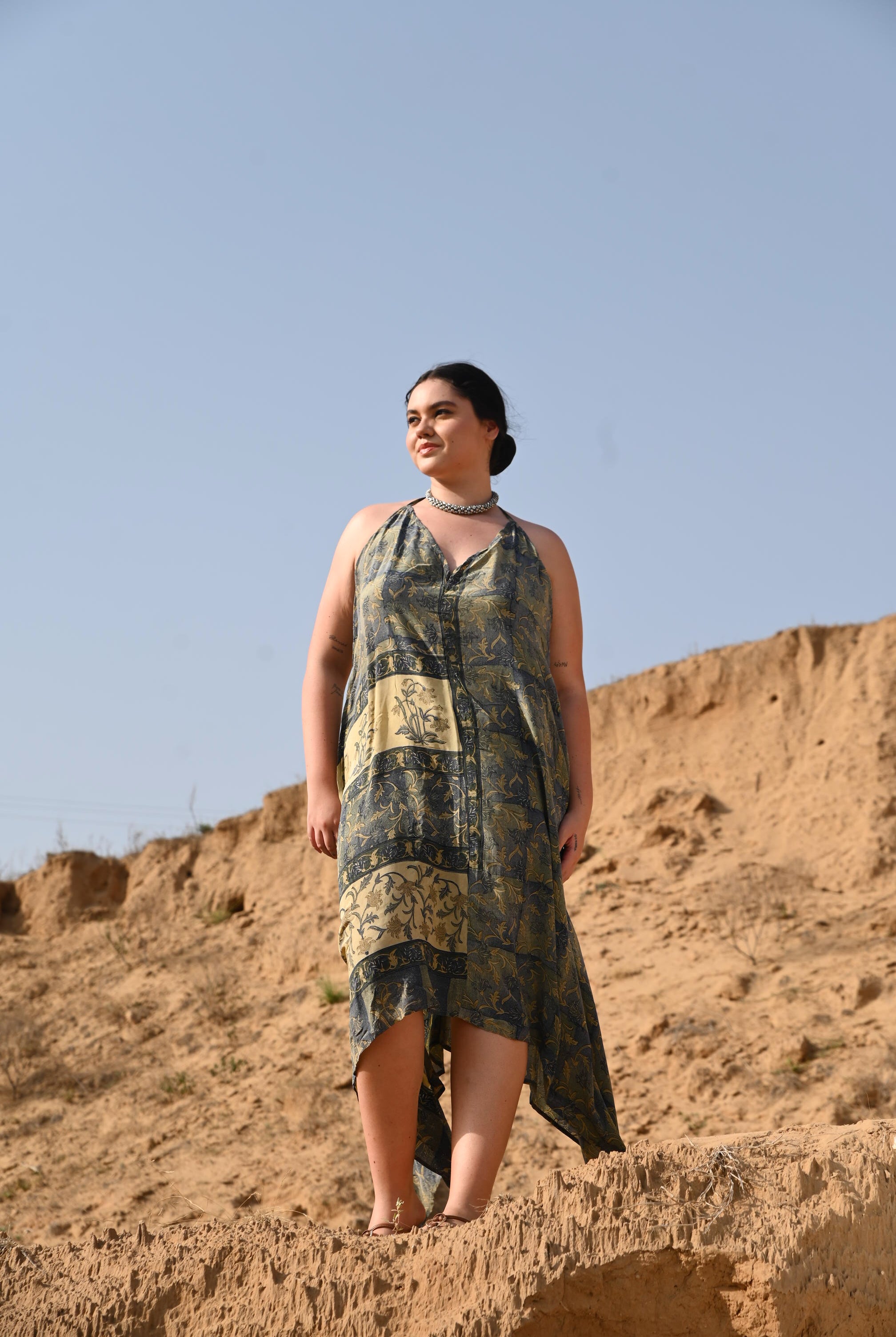 vintage silk dress boho - Love Protect Sustain