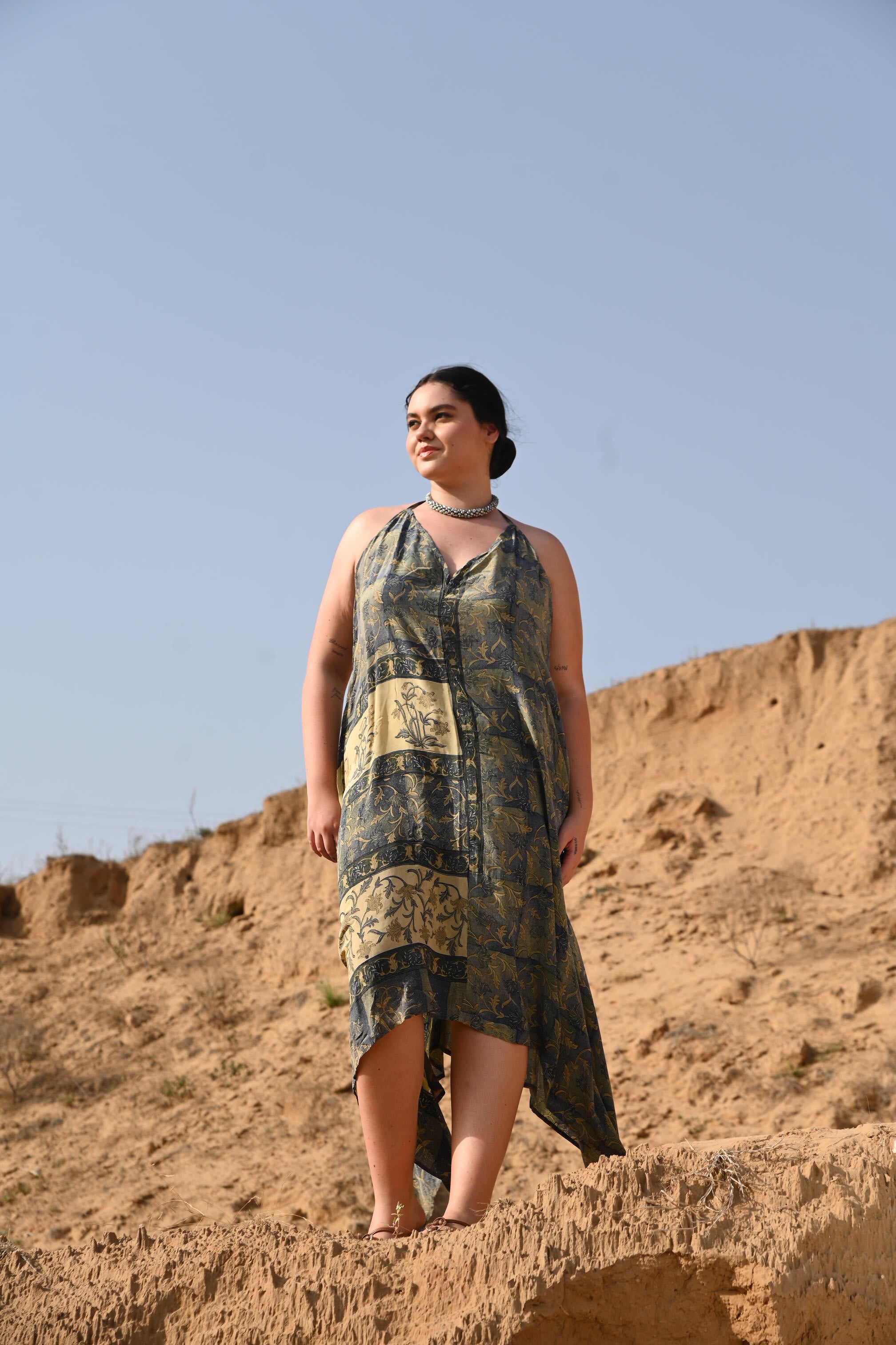 vintage silk dress boho - Love Protect Sustain