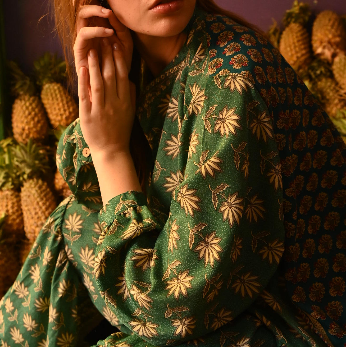 vintage silk dress women - Love Protect Sustain