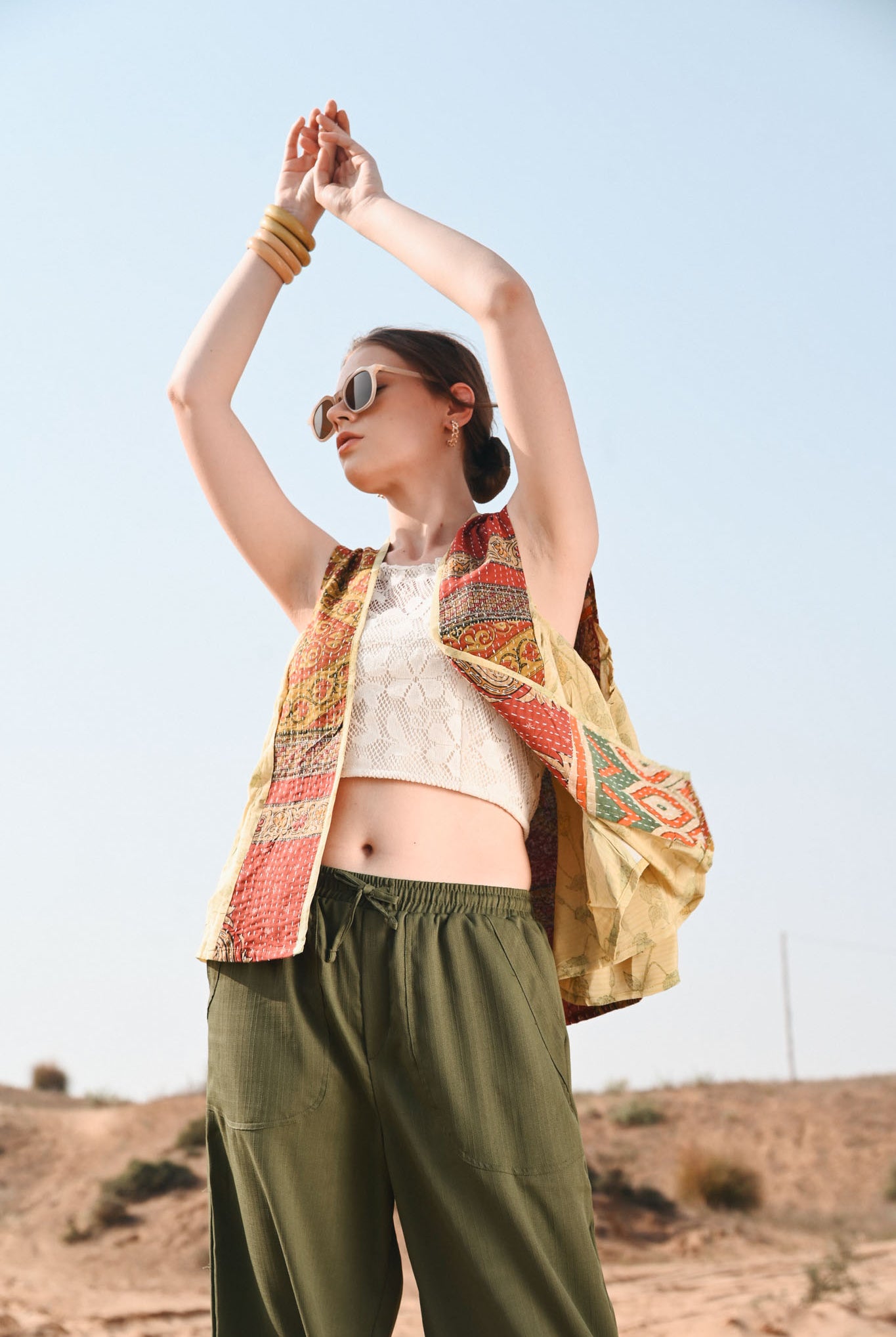 vintage silk kantha top - Love Protect Sustain