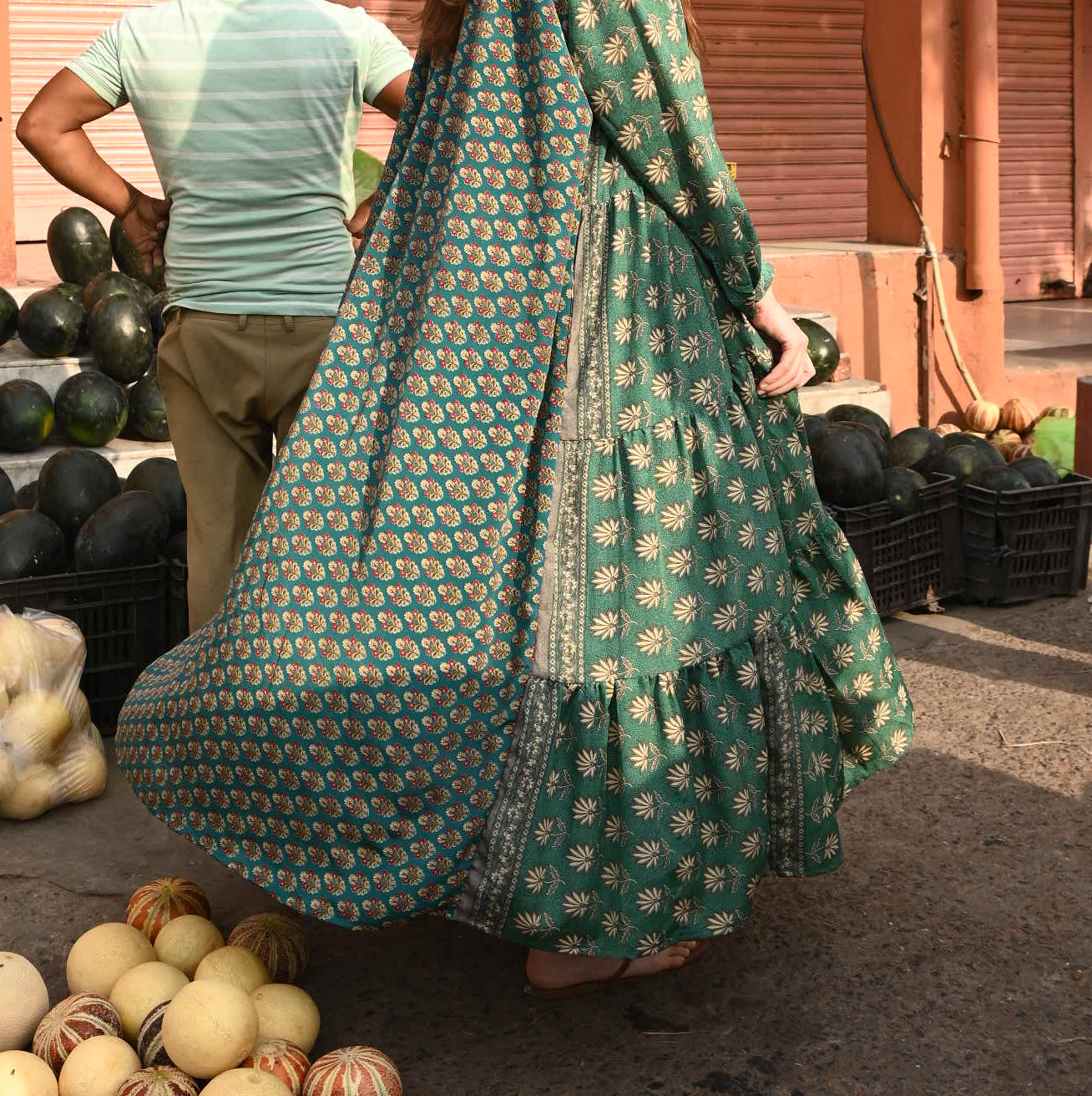 vintage silk tire dress - Love Protect Sustain