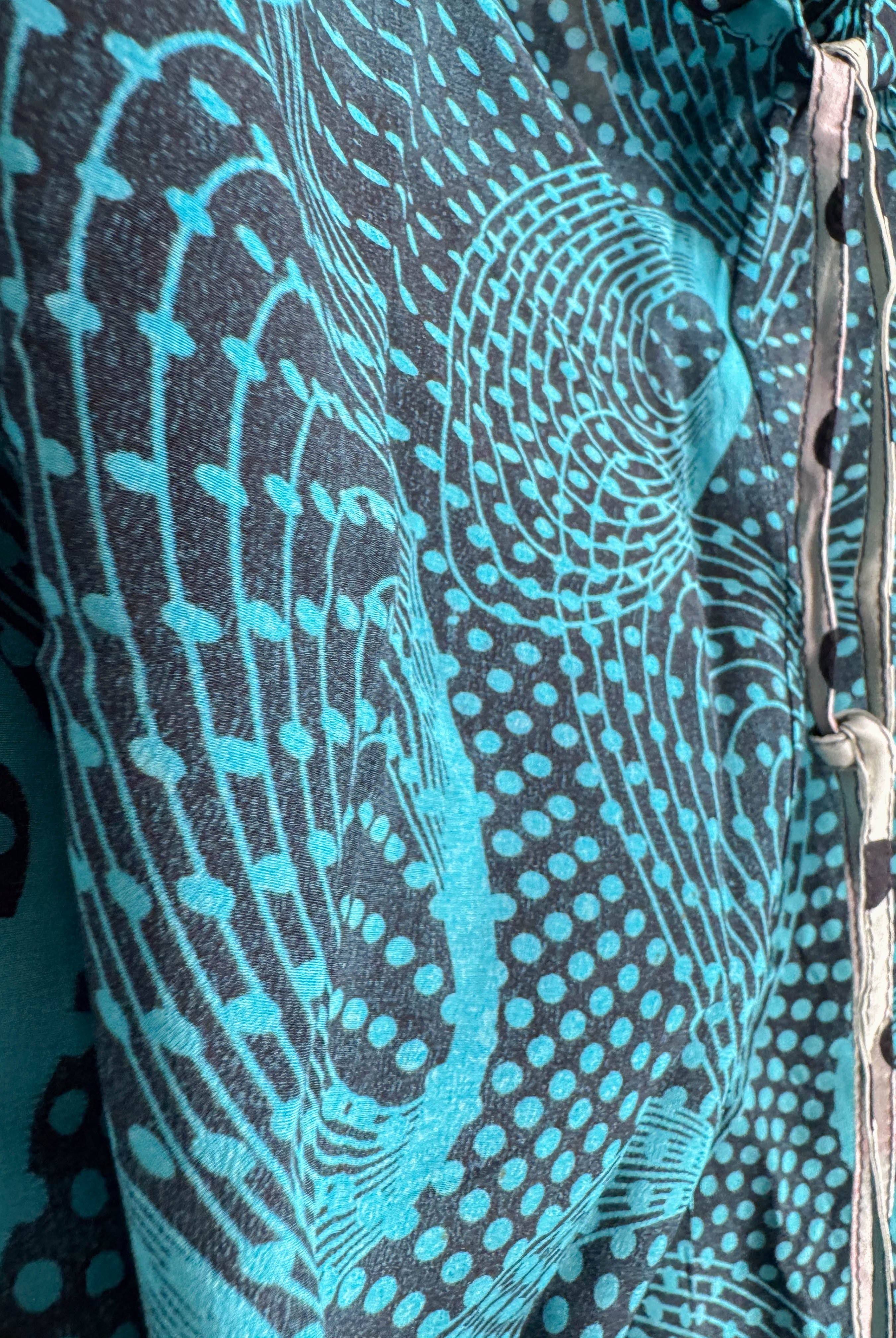 vintage silk unique dress - Love Protect Sustain