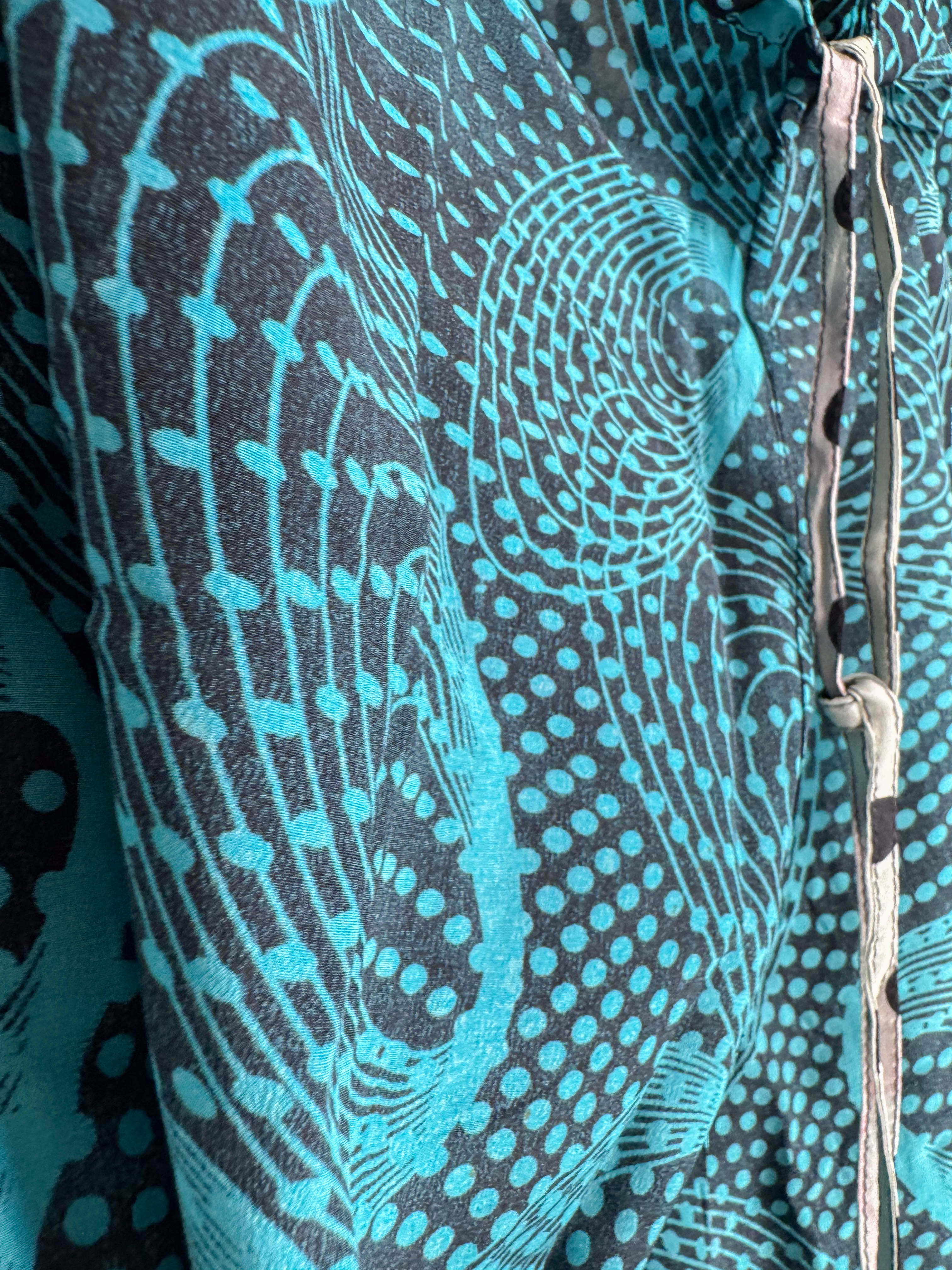 vintage silk unique dress - Love Protect Sustain