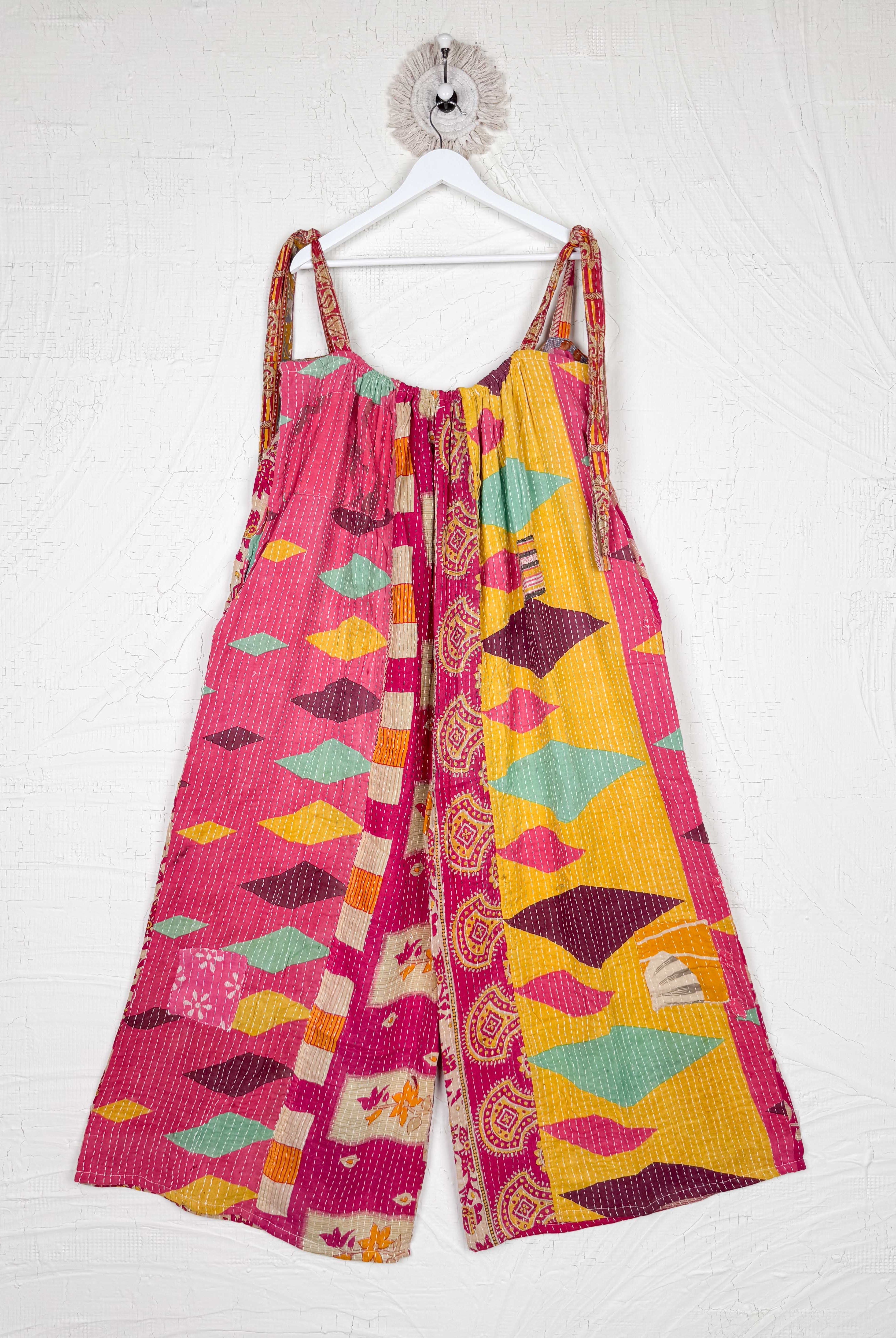 wide kantha jumpsuit - Love Protect Sustain
