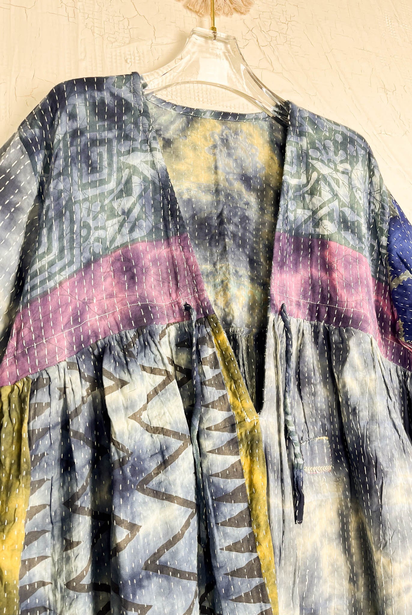 wide leg kantha jumpsuit - Love Protect Sustain