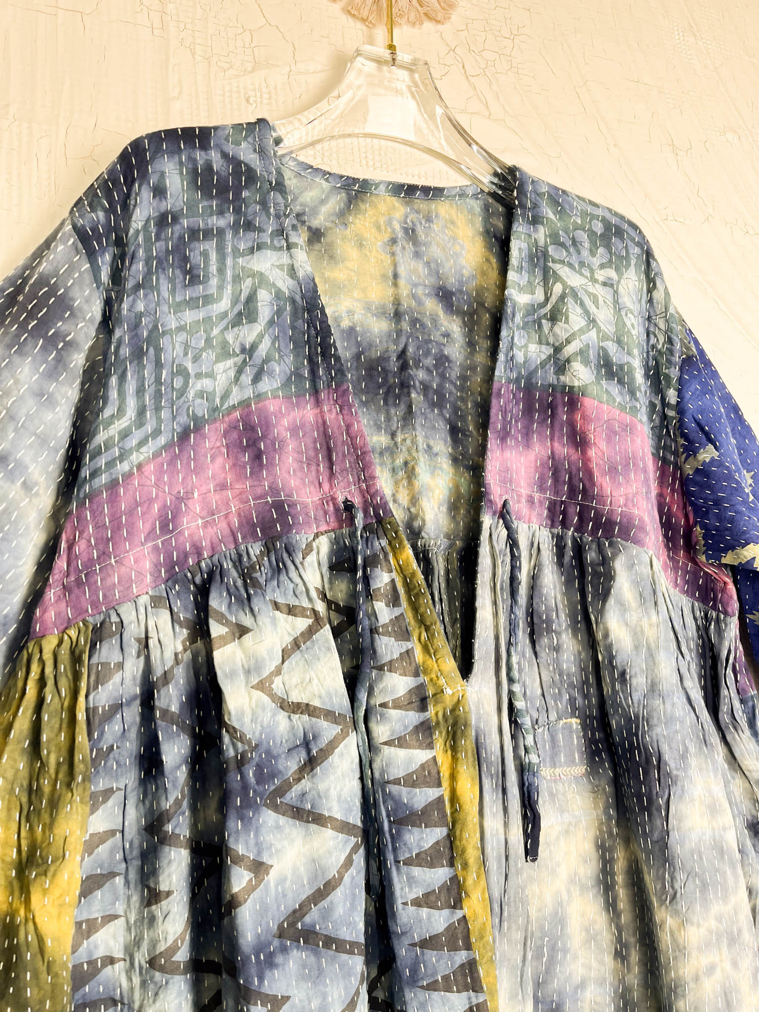 wide leg kantha jumpsuit - Love Protect Sustain