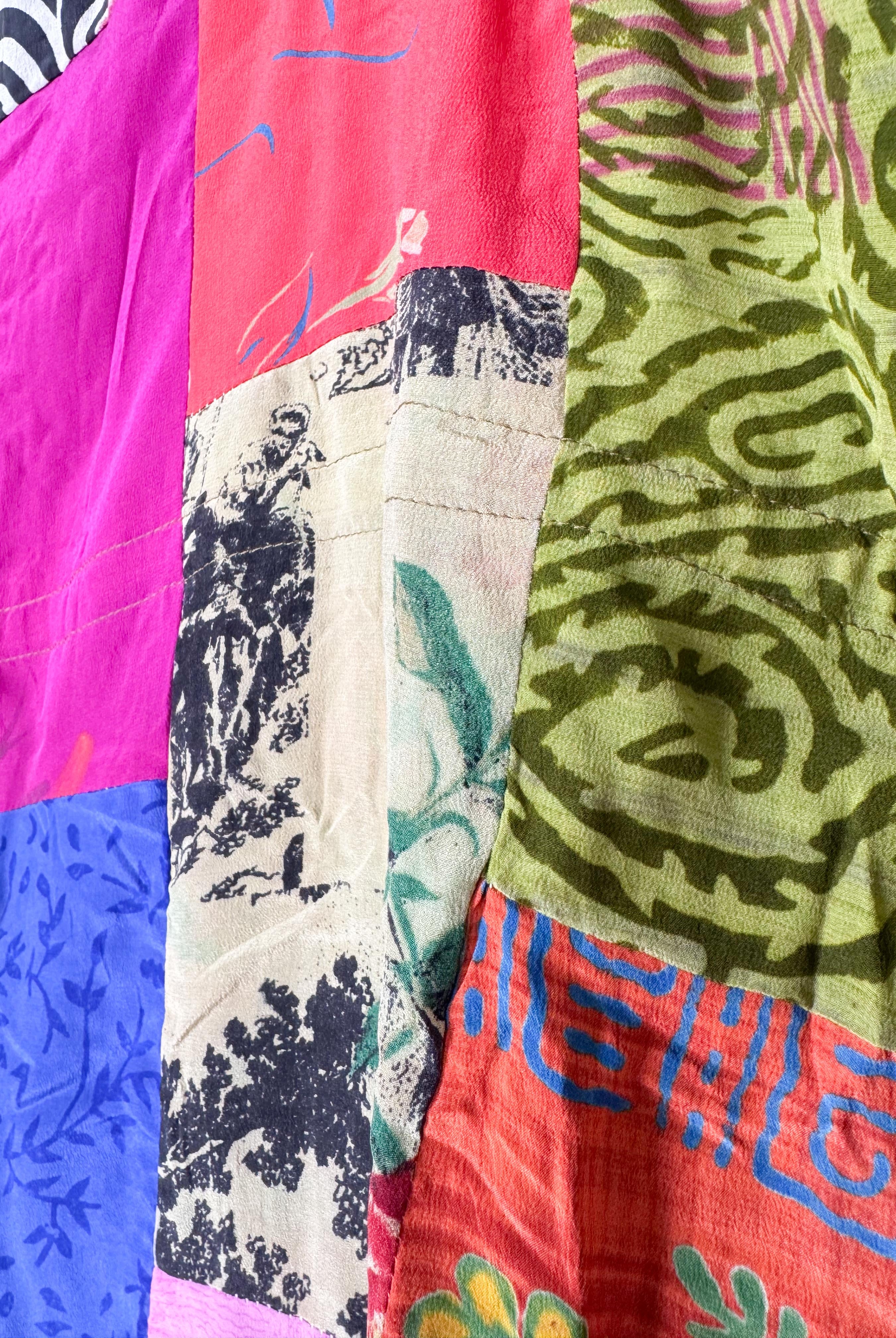 wide leg patchwork bohemian - Love Protect Sustain