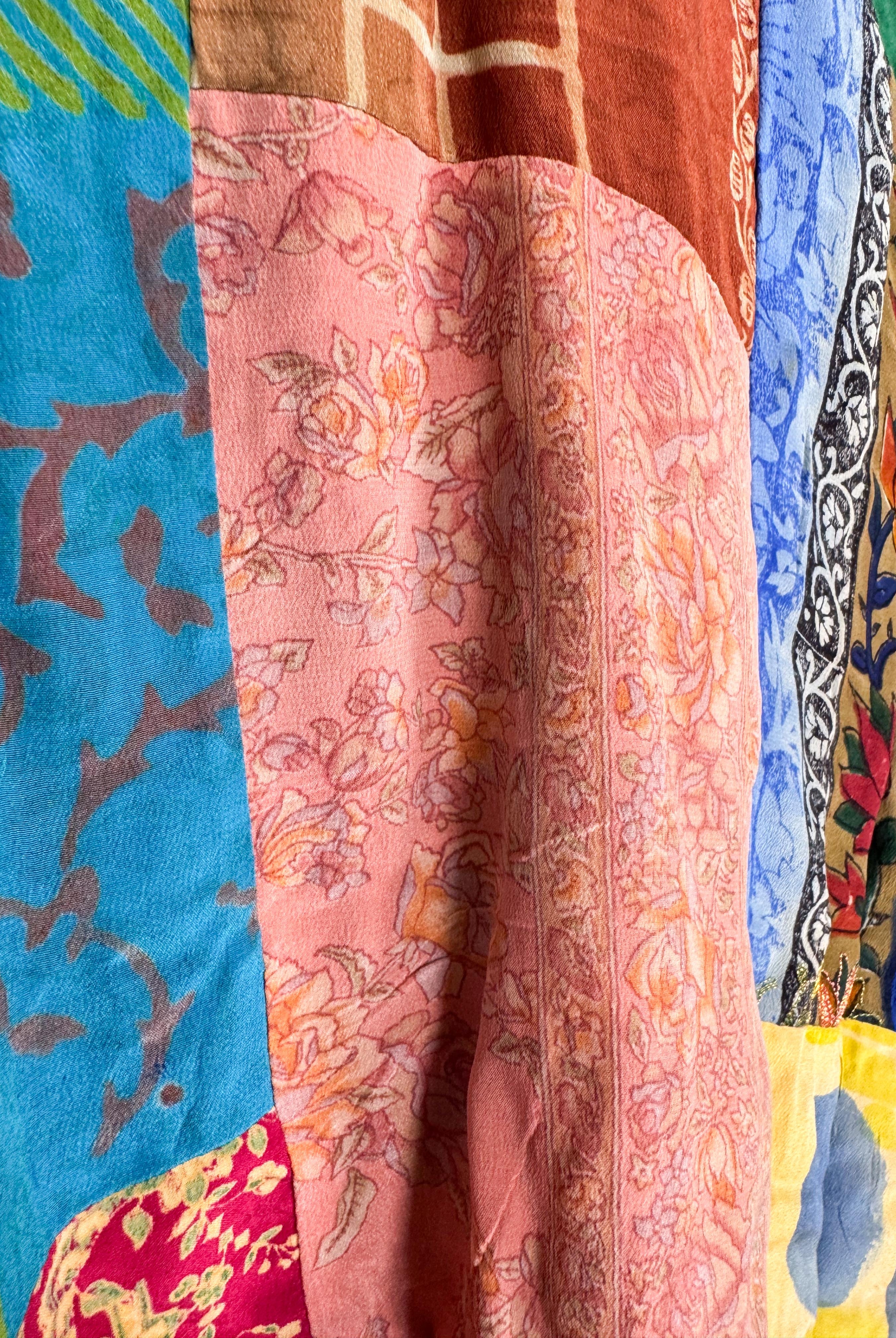 wide leg patchwork bohemian - Love Protect Sustain