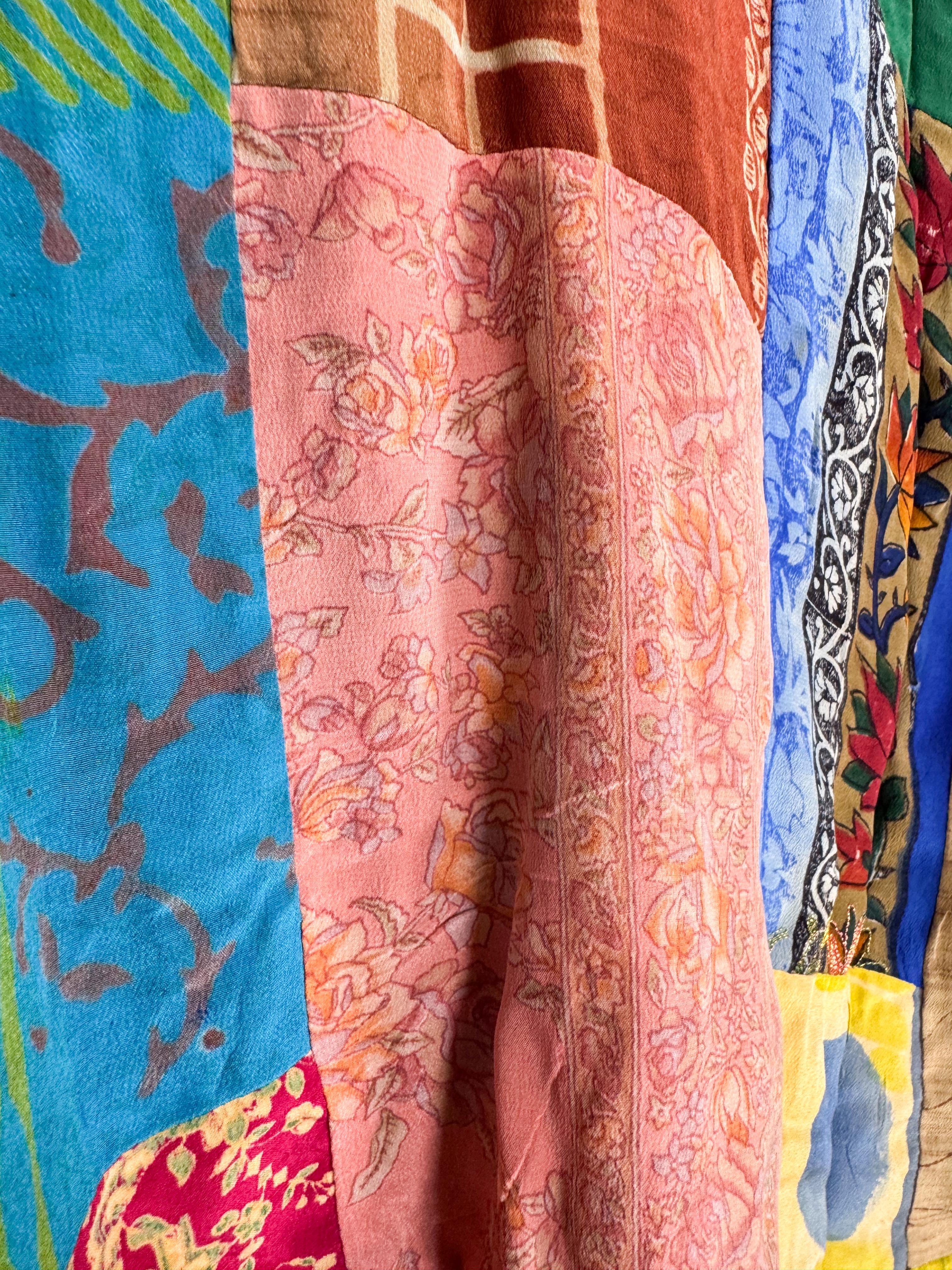 wide leg patchwork bohemian - Love Protect Sustain