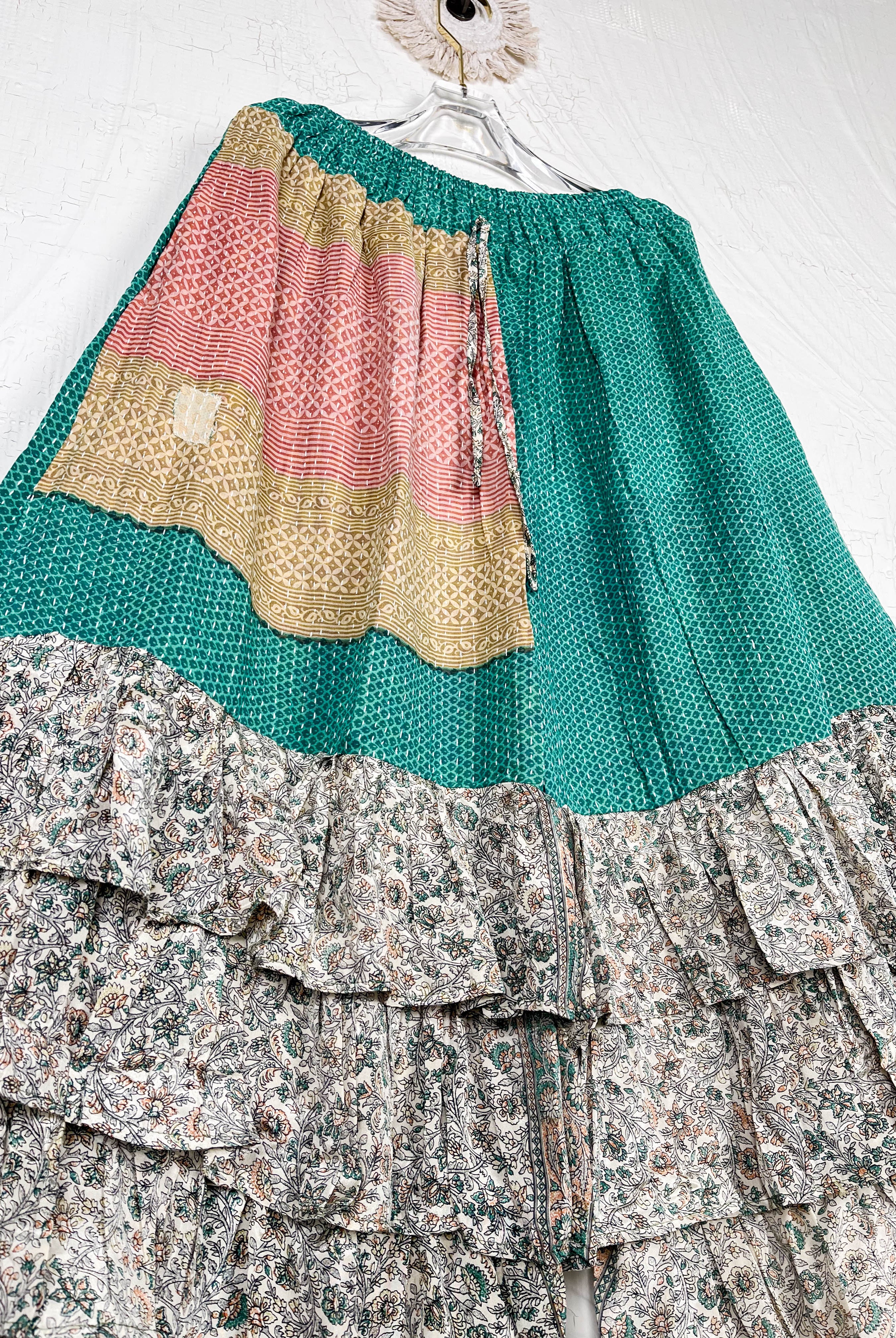 women_s wide leg Frill pants - Love Protect Sustain