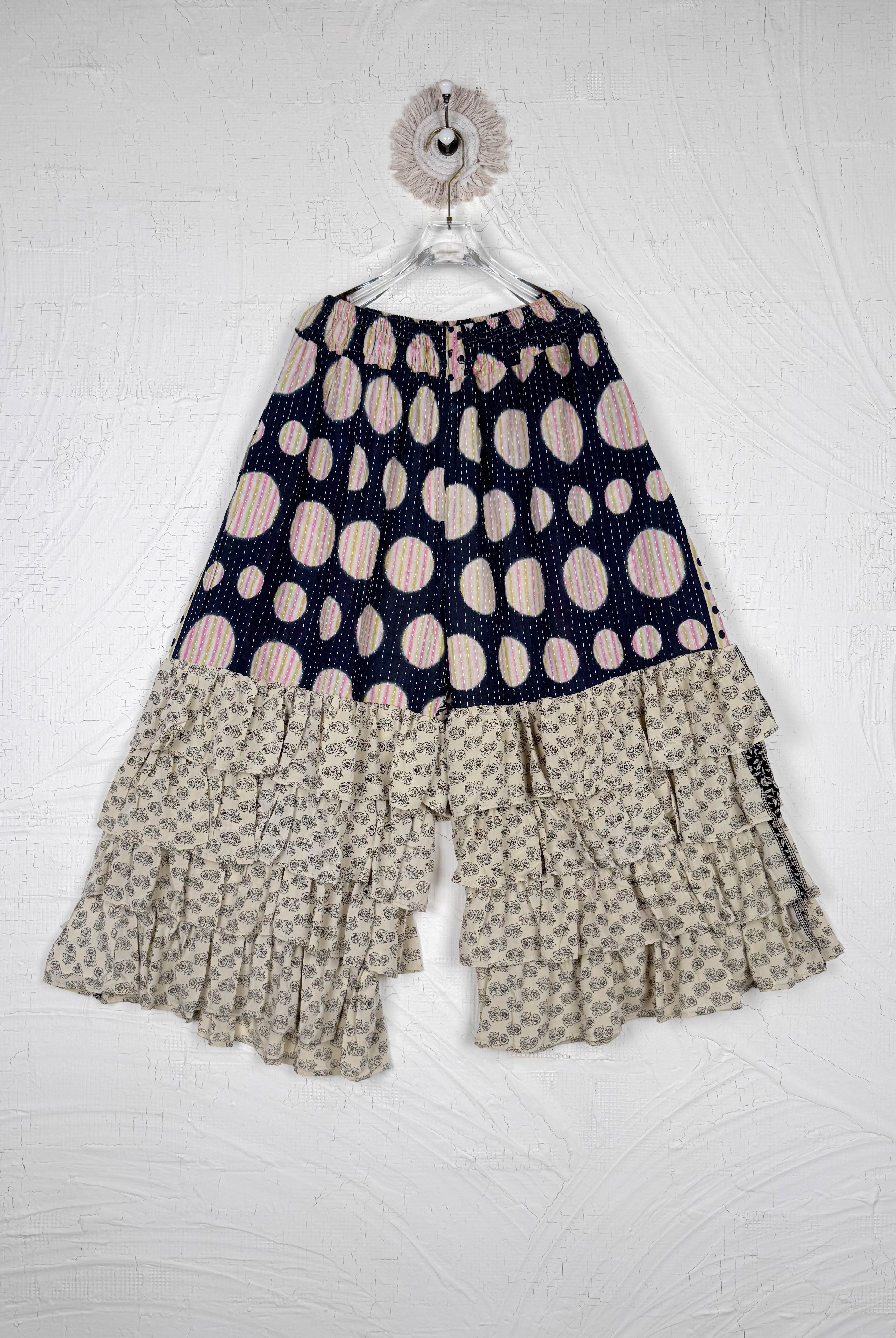 women_s wide leg Kantha pants - Love Protect Sustain