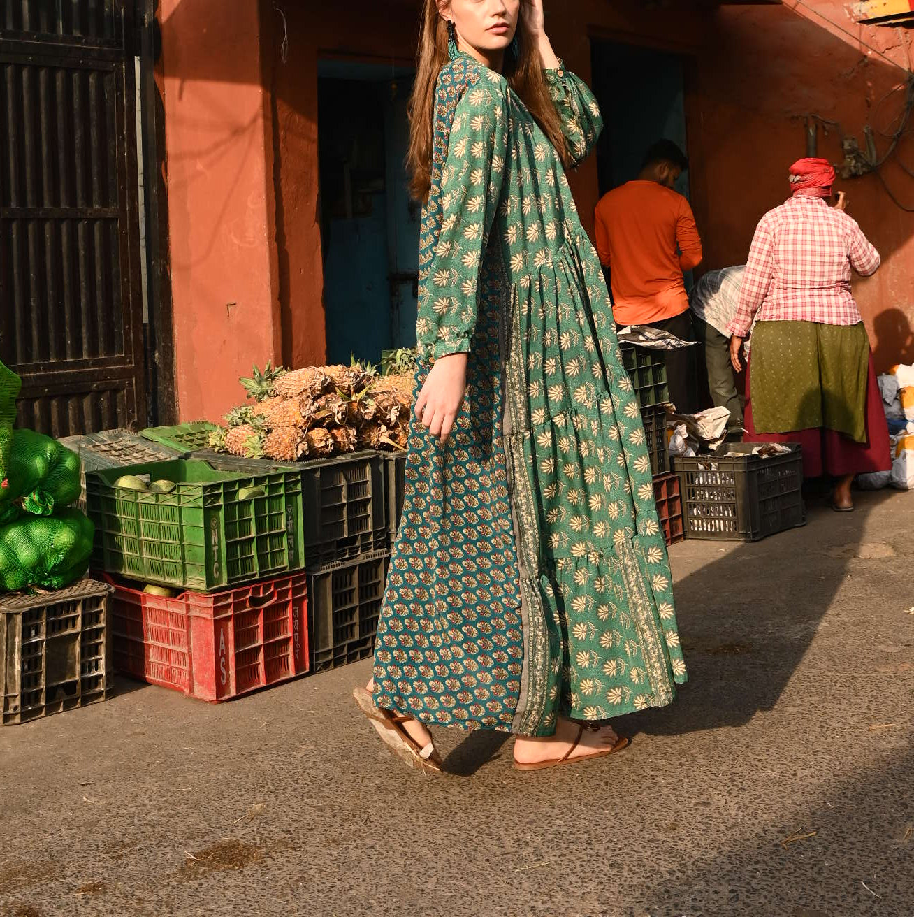 women crepe silk dress - Love Protect Sustain