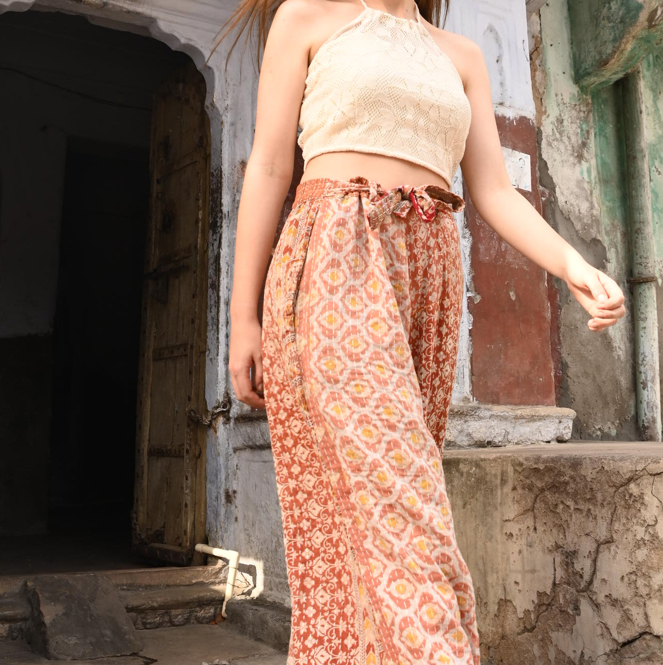 women kantha hippie pants - Love Protect Sustain