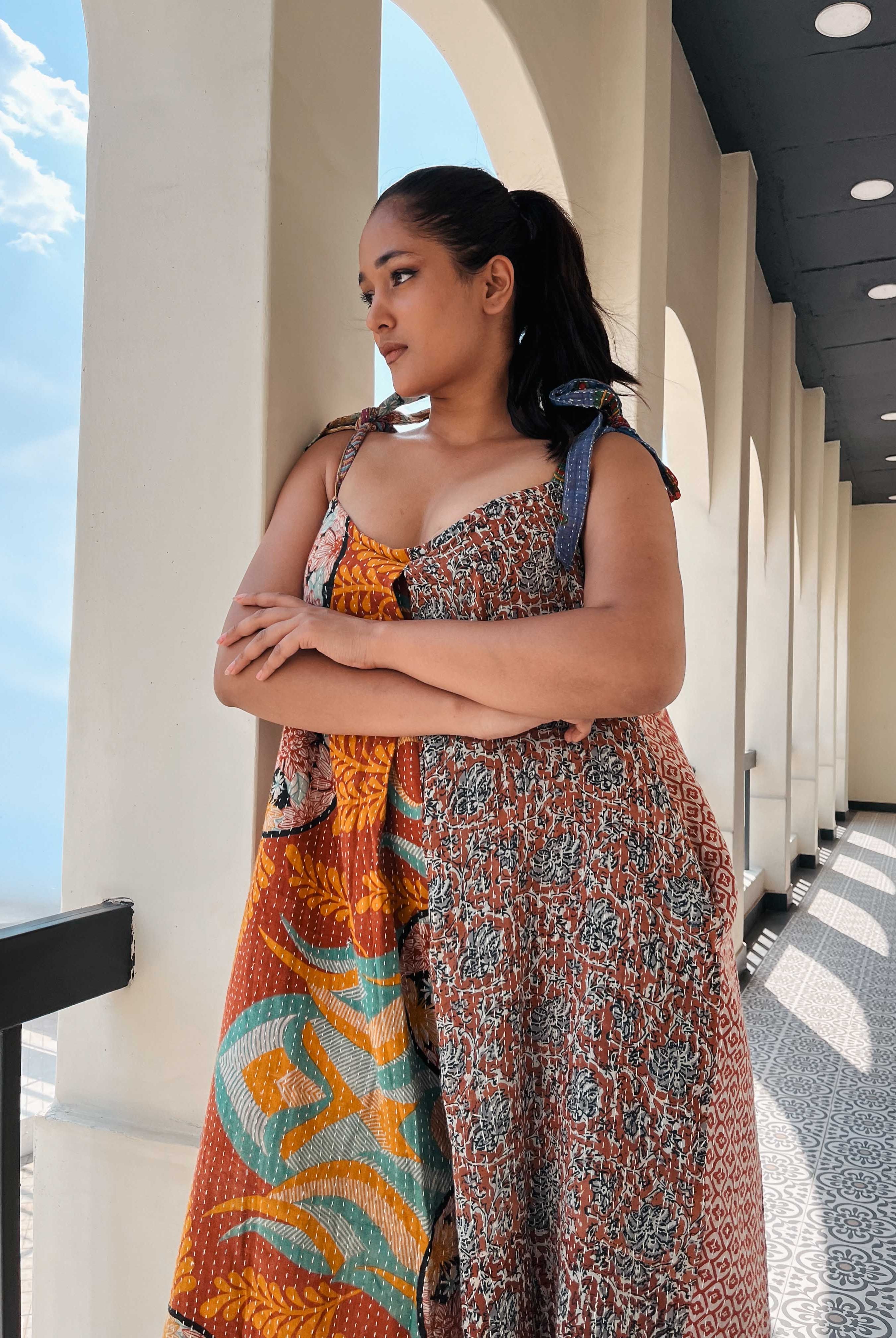 vintage women kantha jumpsuit - Love Protect Sustain