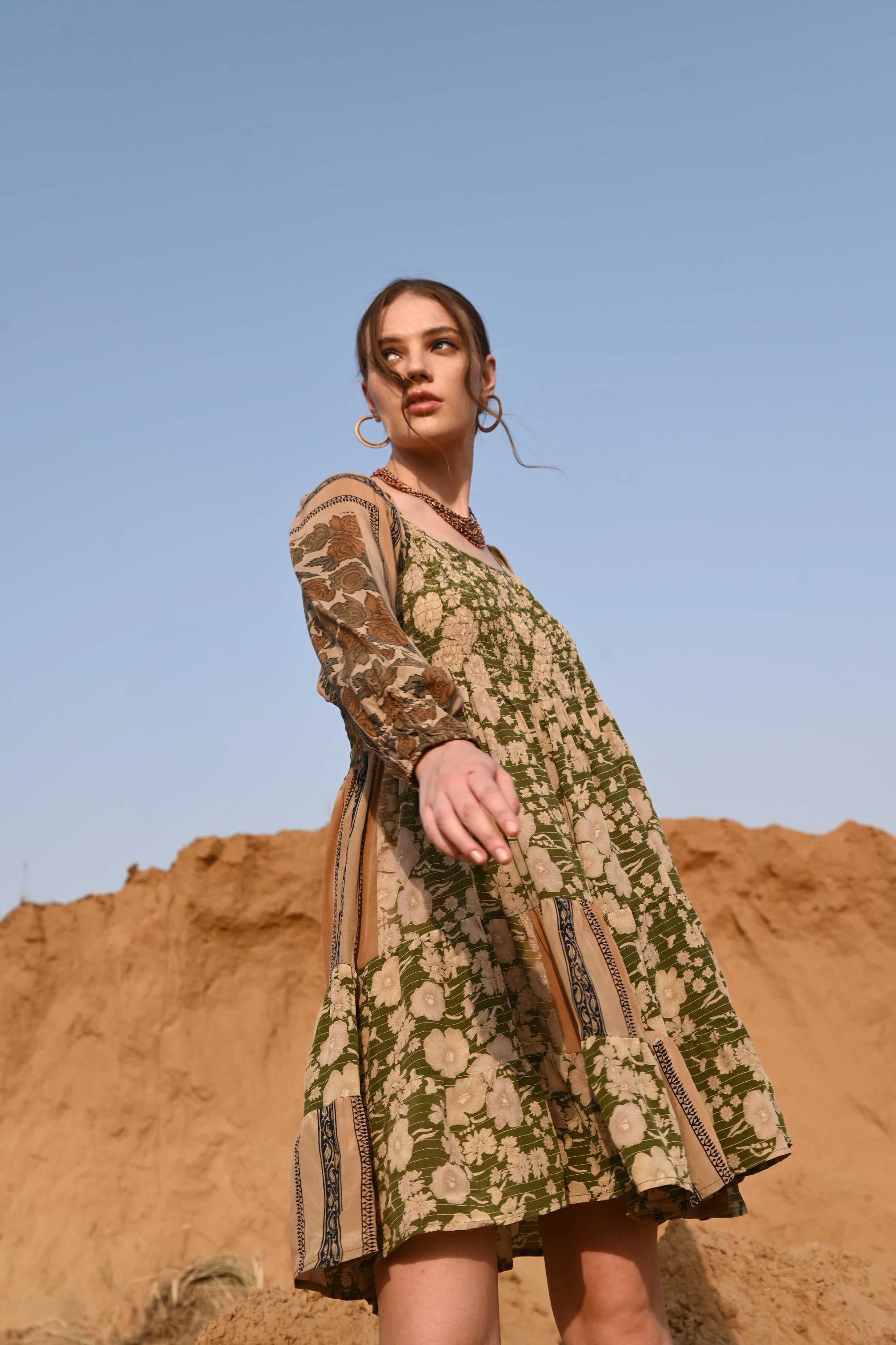 women unique silk dress - Love Protect Sustain