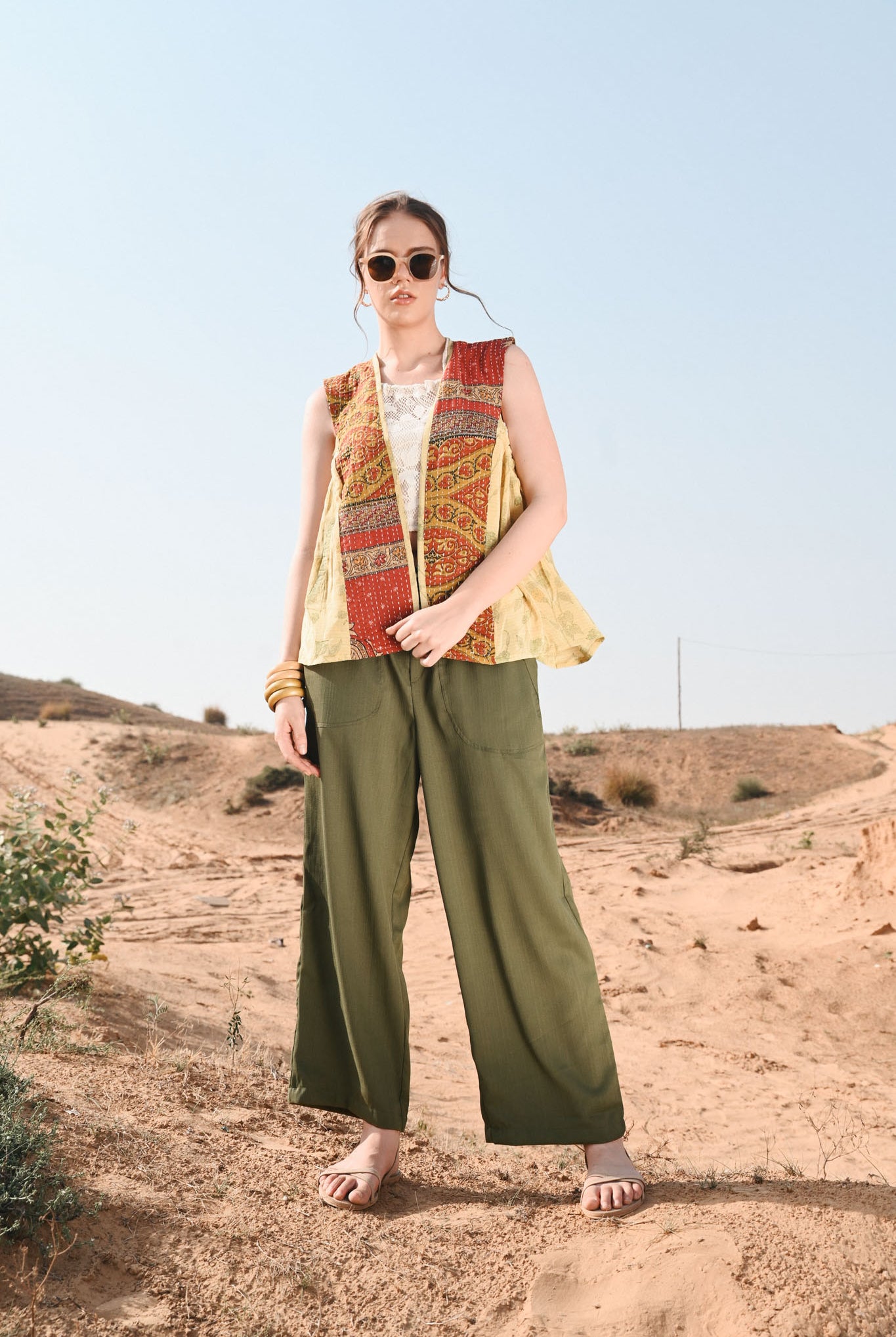 women vintage kantha top - Love Protect Sustain