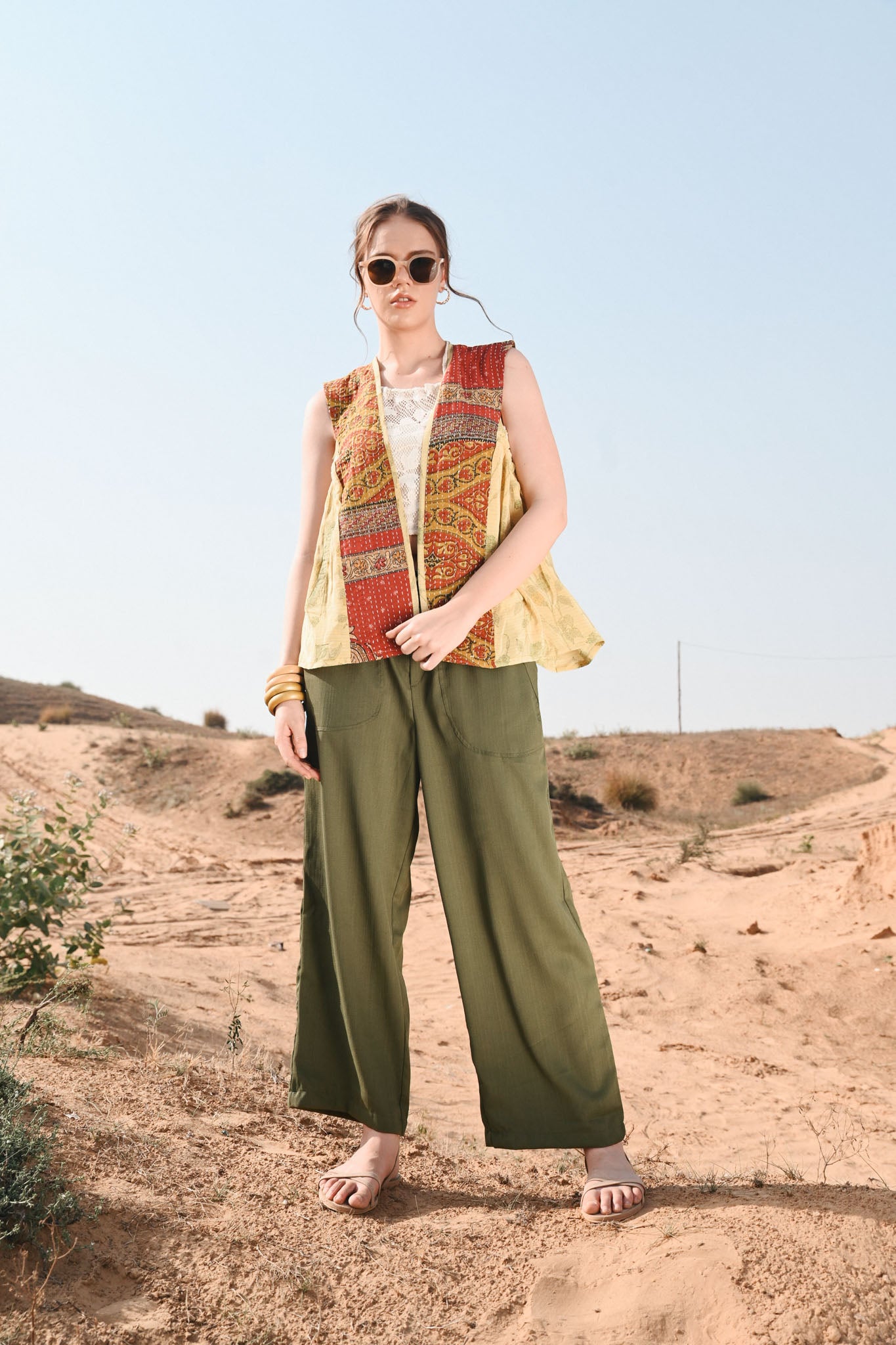 women vintage kantha top - Love Protect Sustain