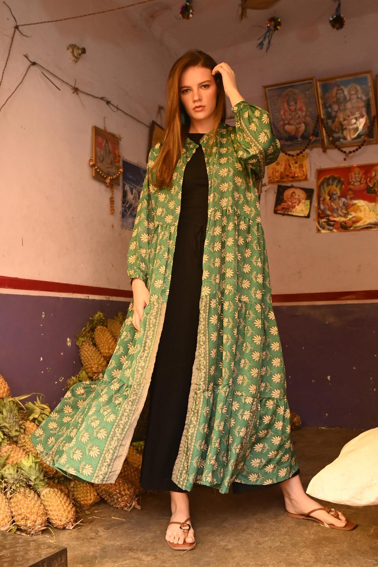 women vintage silk dress - Love Protect Sustain