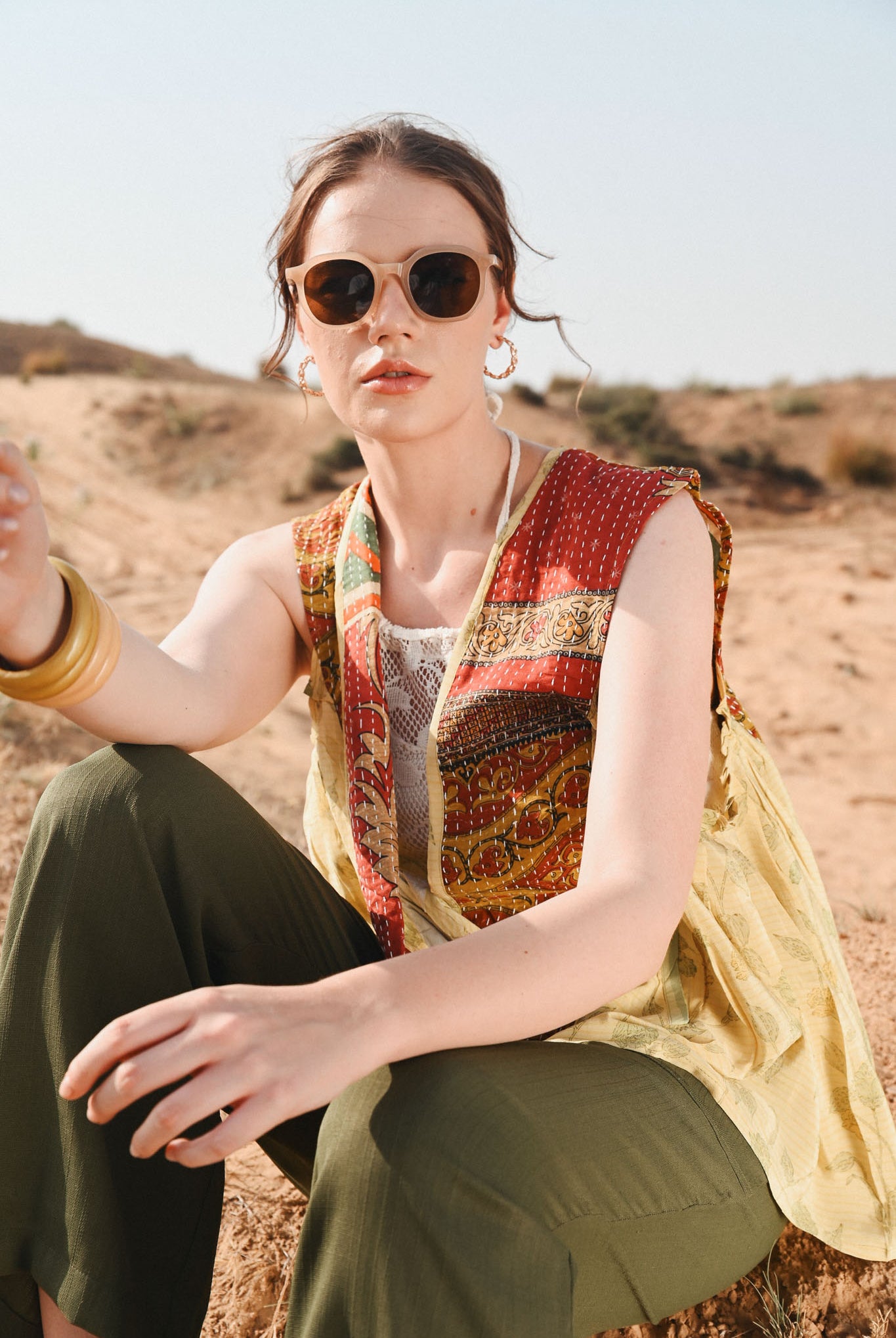 women vintage top - Love Protect Sustain