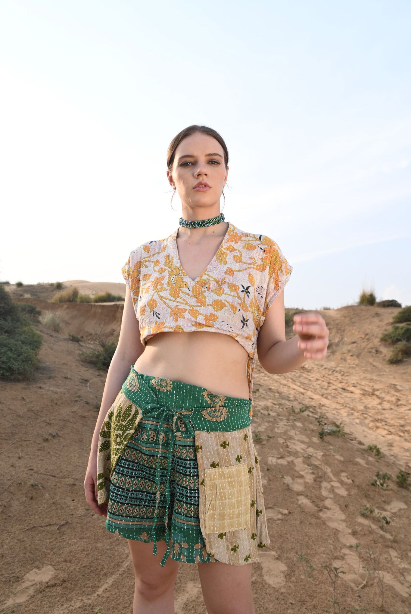 women vintahe kantha top - Love Protect Sustain