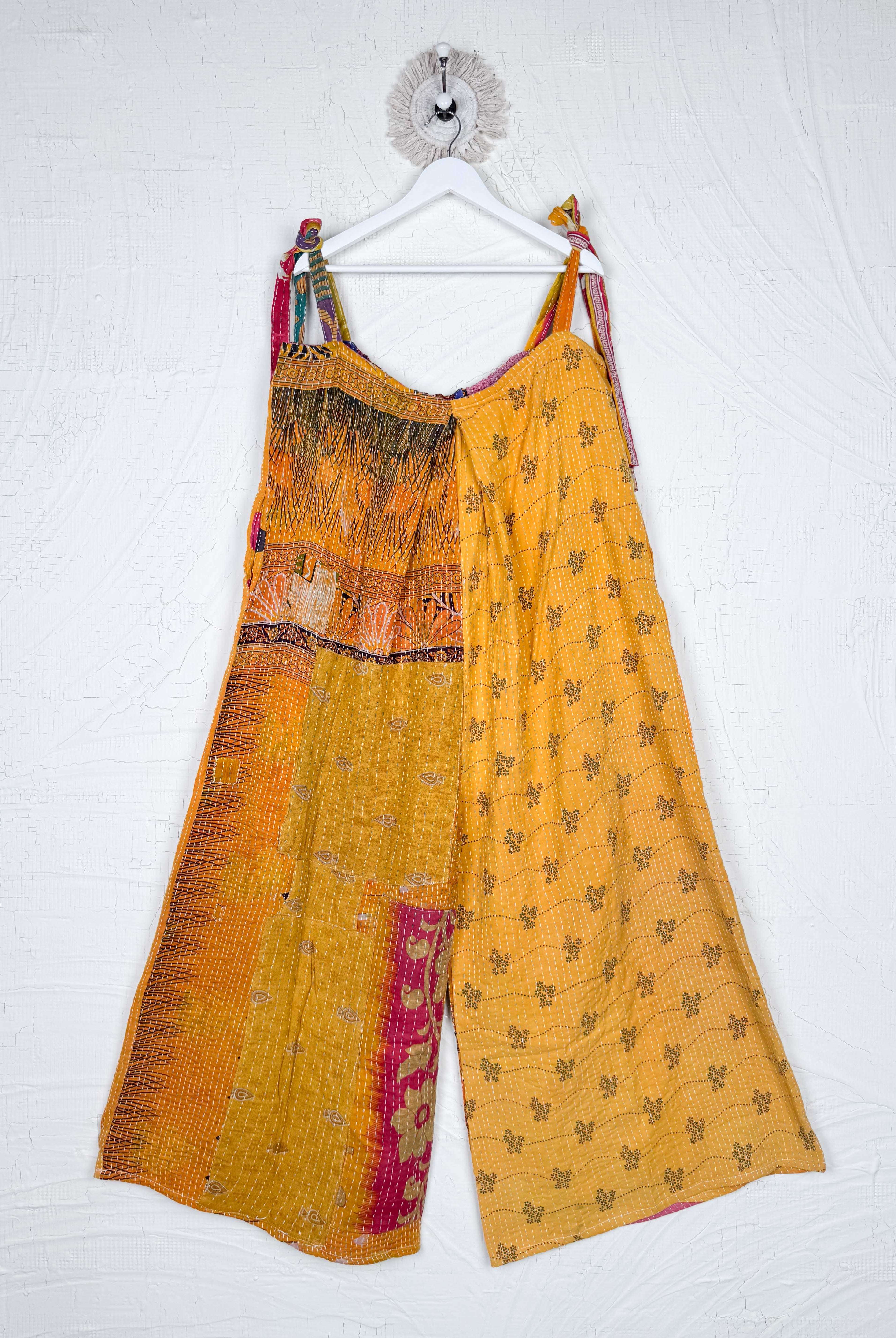 women wide let retro jumpsuit - Love Protect Sustain